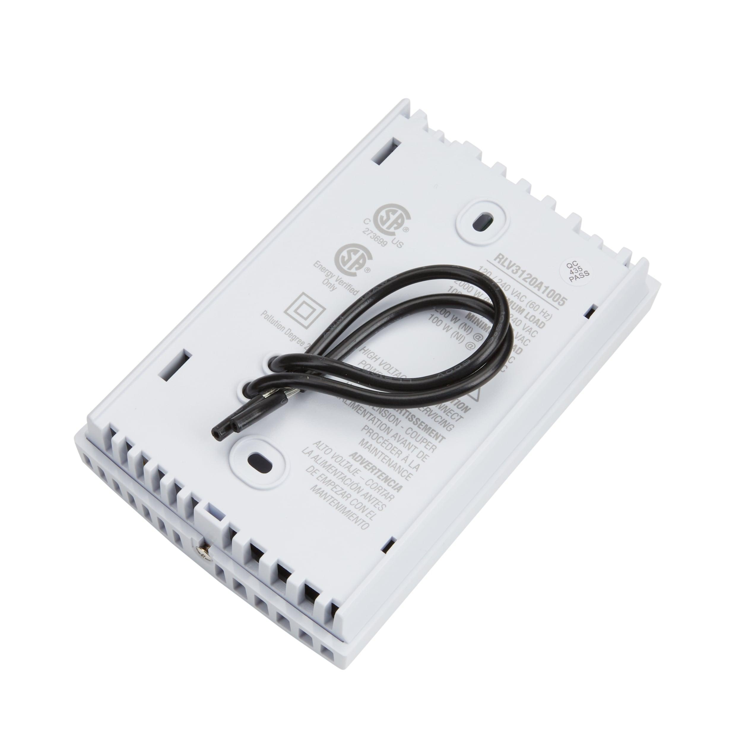 Honeywell Digital Non-Programmable Line Volt Thermostat for Electric Heat, White