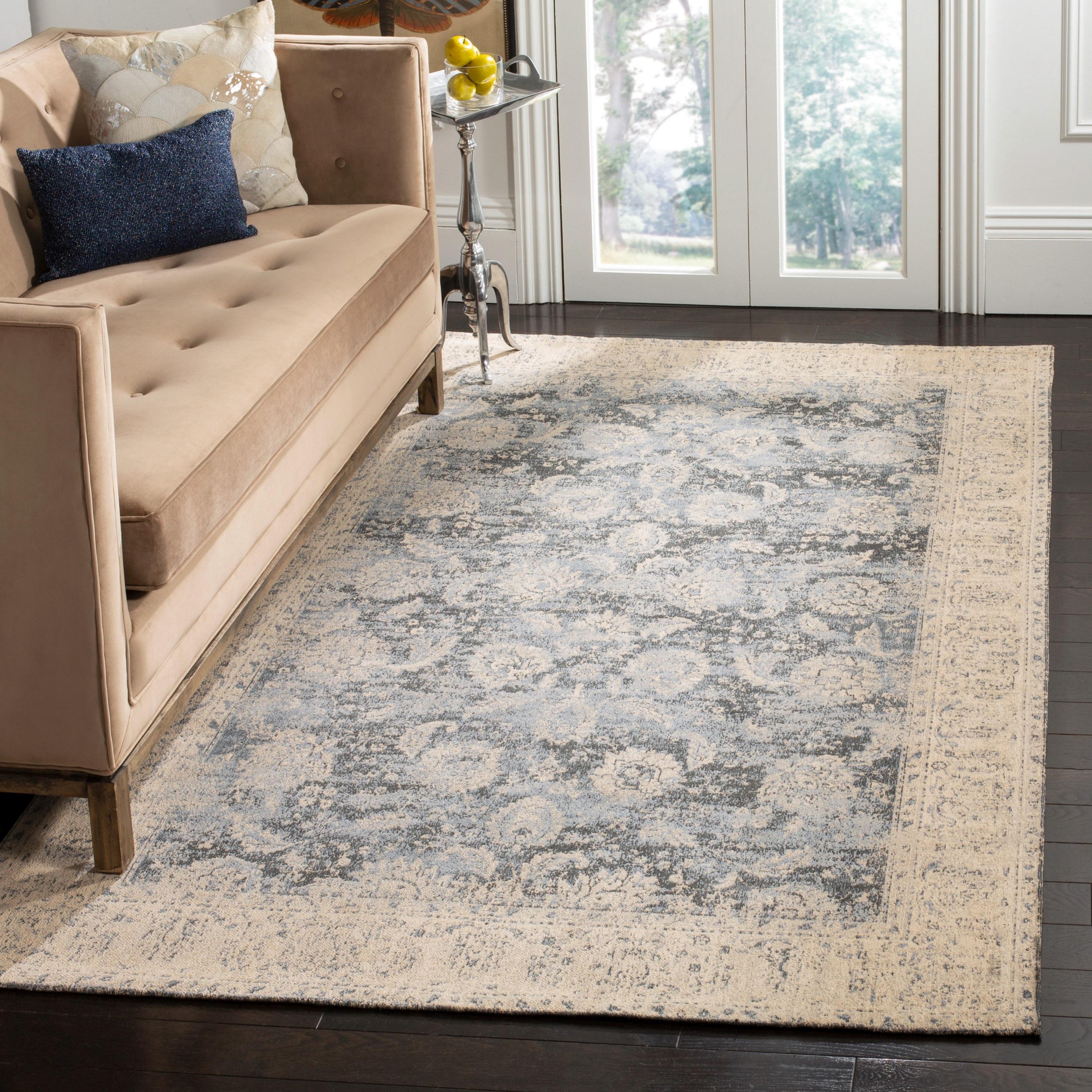 Classic Vintage CLV306 Power Loomed Area Rug - Cream/Grey - 4'x6' - Safavieh.