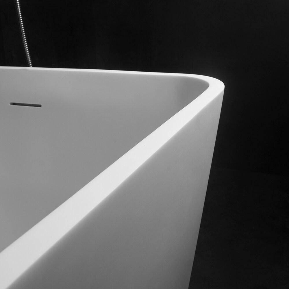 59'' x 30'' Freestanding Soaking Solid Surface Bathtub