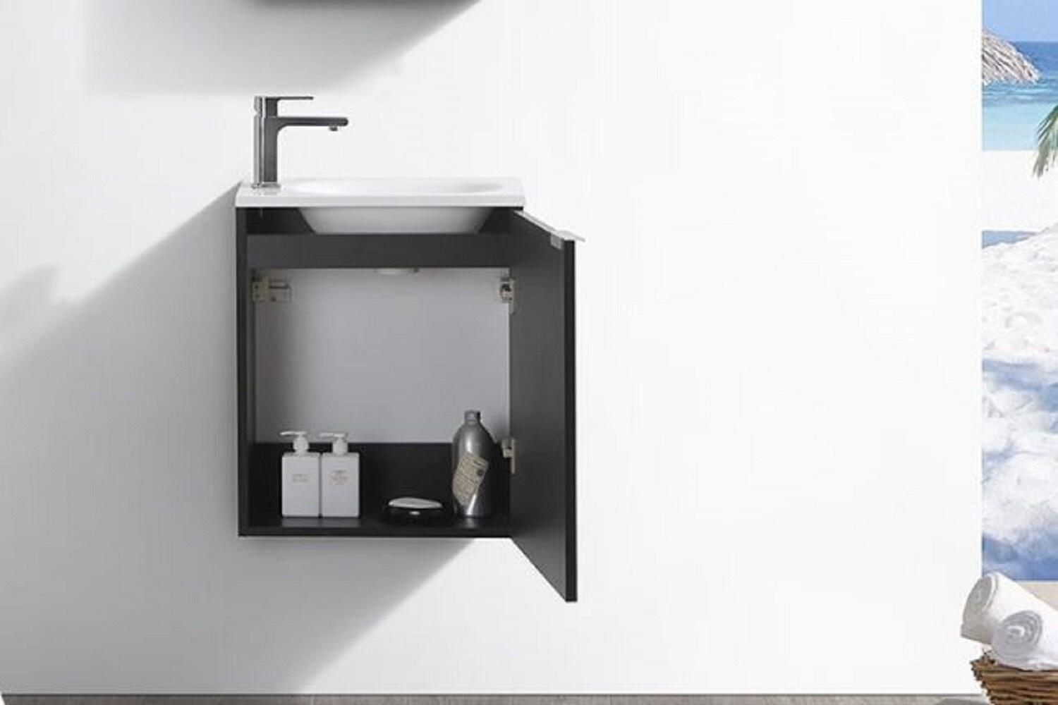Valencia 20" Wall Mount Single Sink Bathroom Vanity with Top and Sink (Faucet Not Included)