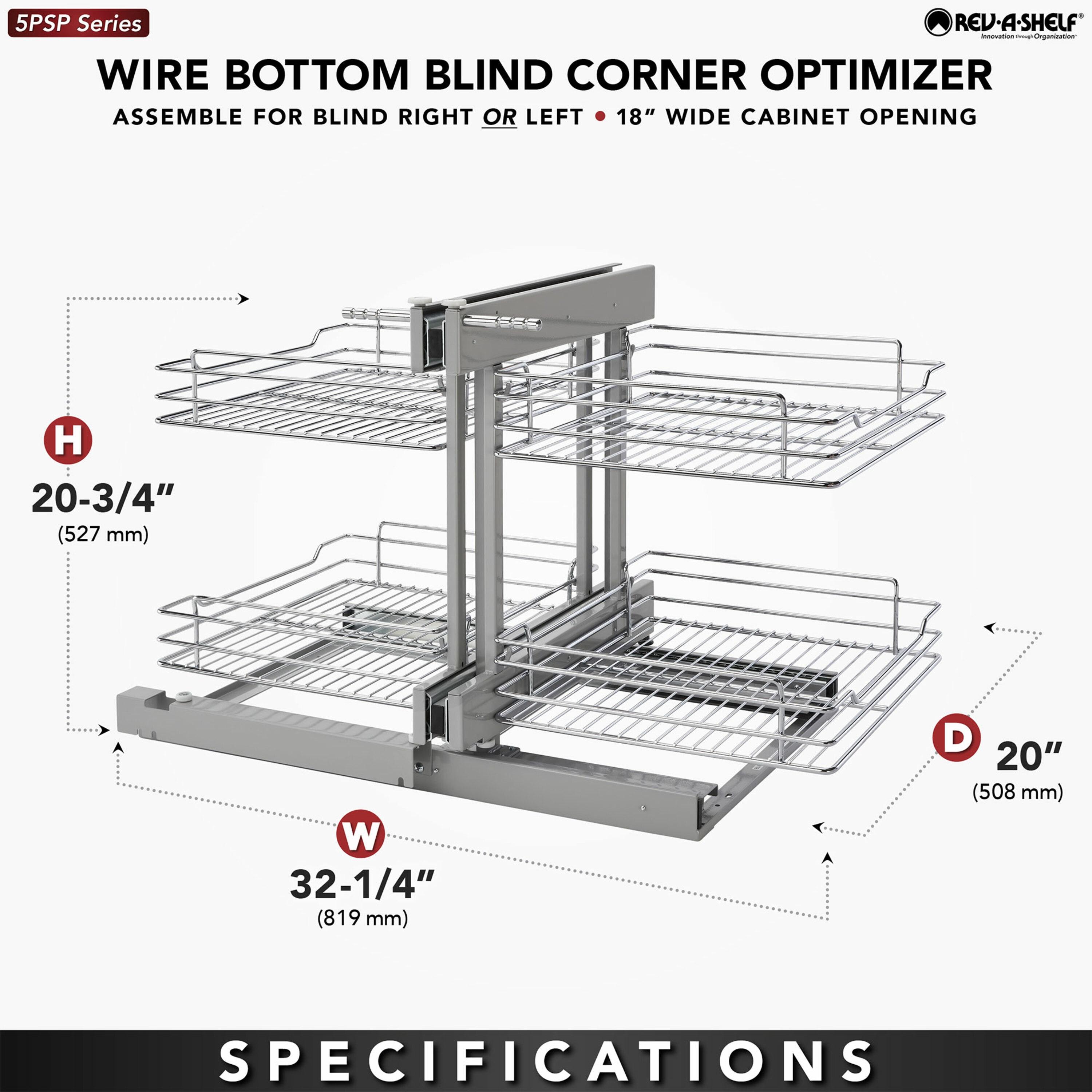Rev-A-Shelf Rev-A-Shelf Pull Out Blind Corner Kitchen Cabinet Organizer