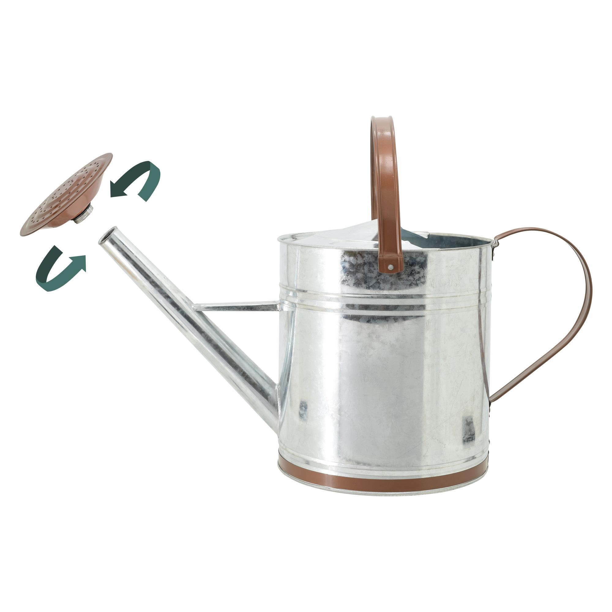 Classic 2.6 Gal Shiny Galvanized Metal Watering Can