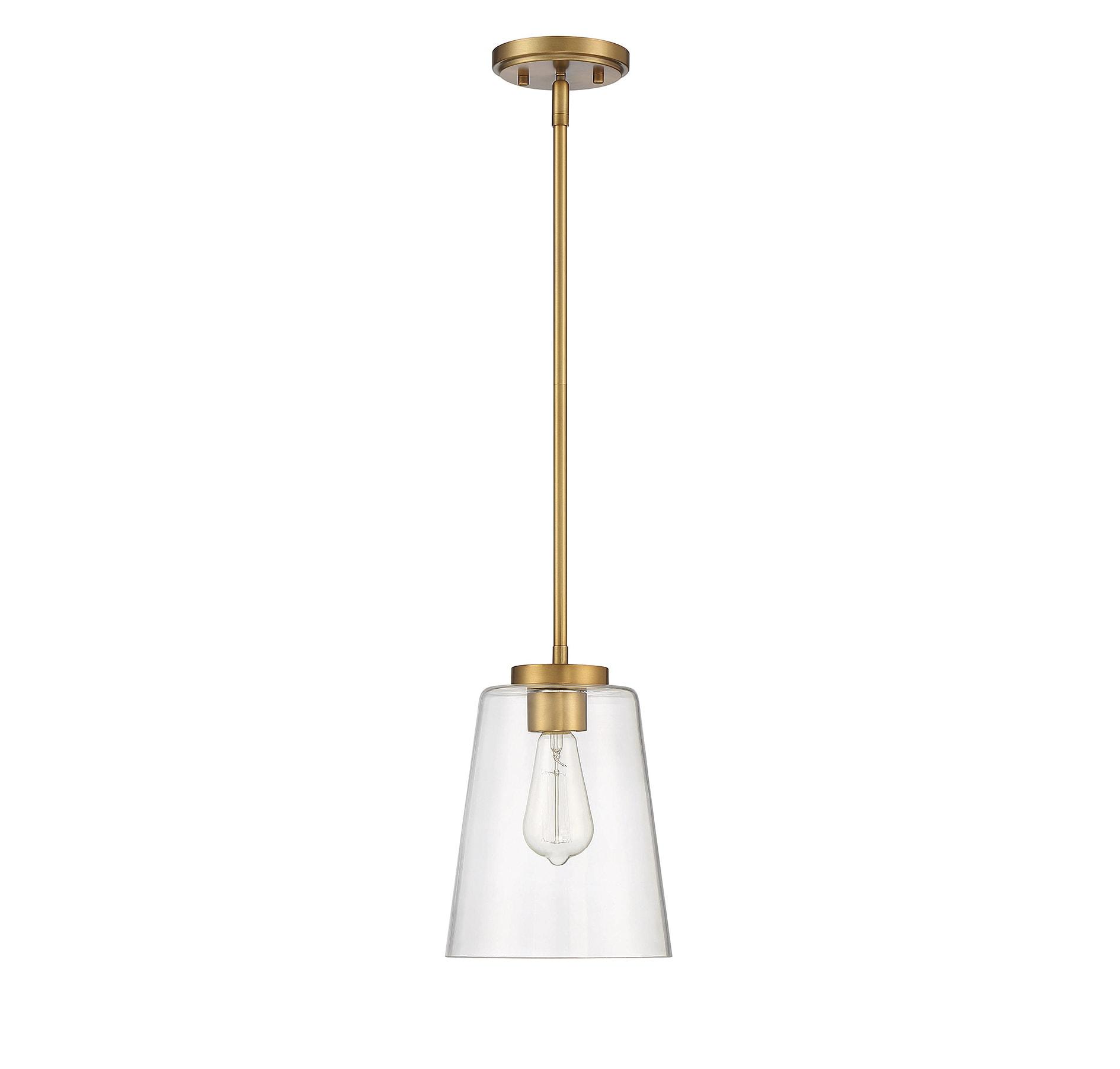 Savoy House Calhoun 1 - Light Pendant in  Warm Brass