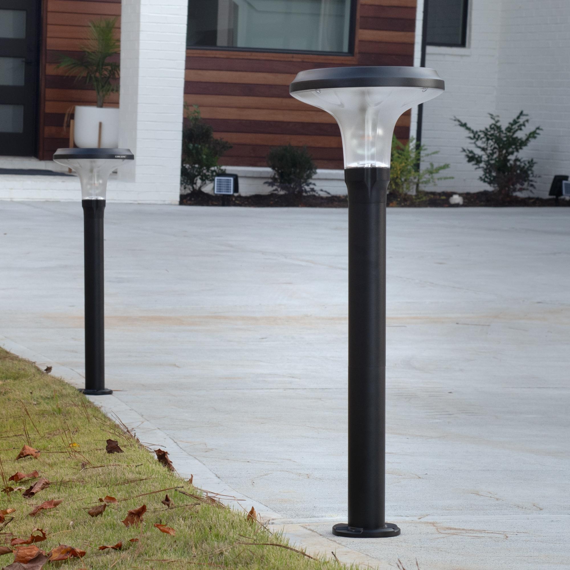 Vantage Solar Commercial Graded Black Warm White LED Pathway Bollard Light