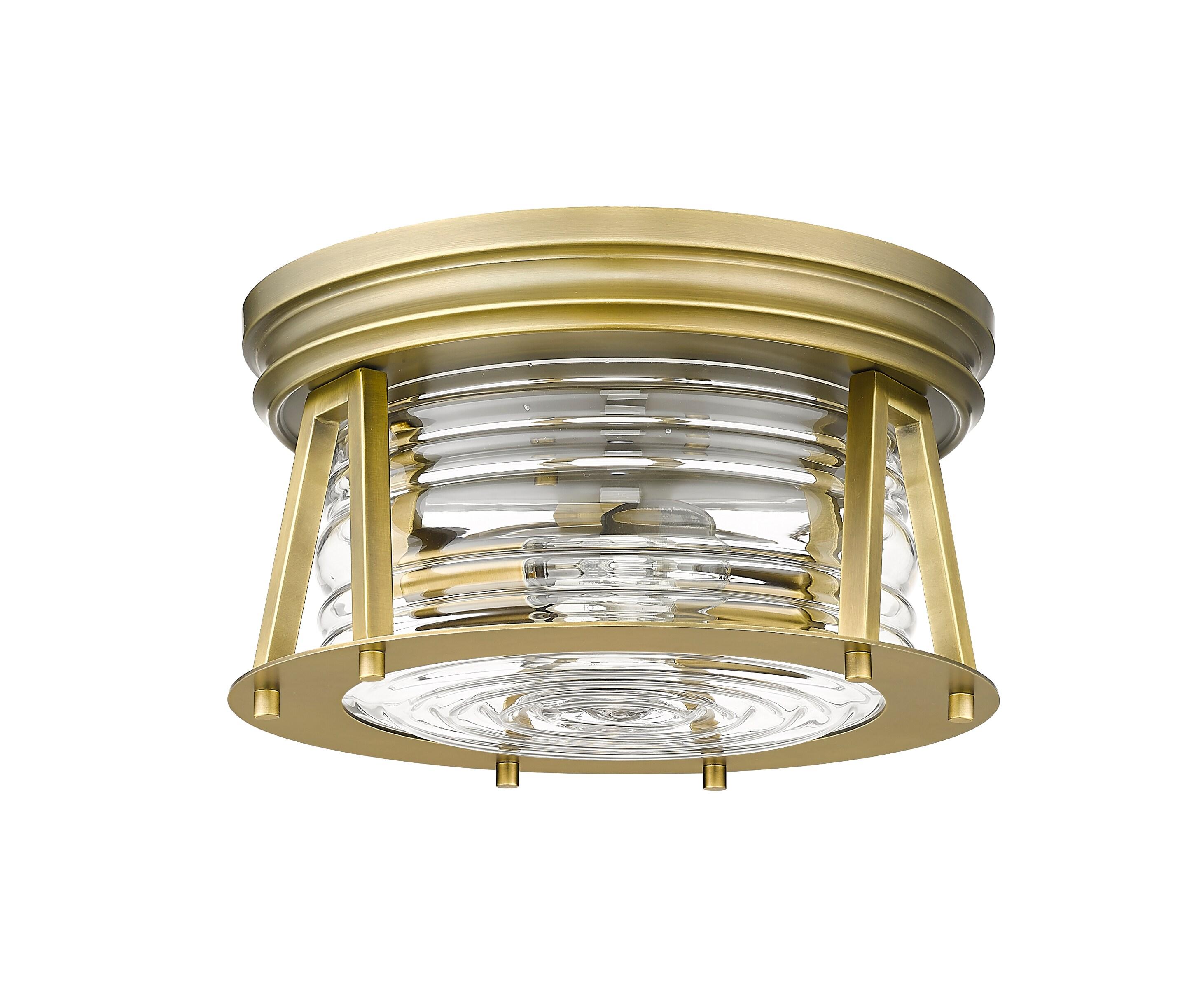 Z-Lite Cape Harbor 2 - Light Flush Mount in  Rubbed Brass