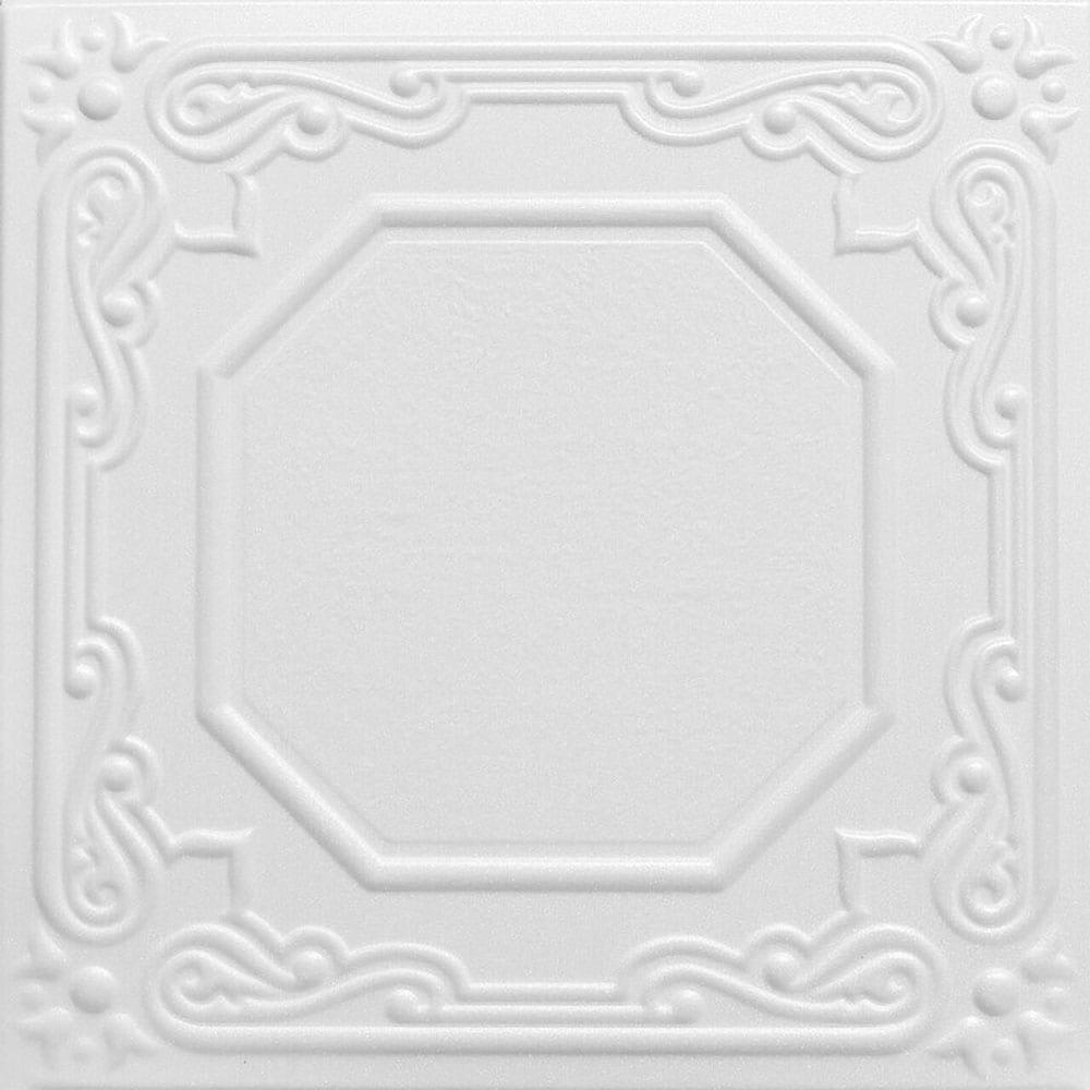 A La Maison Ceilings Topkapi Palace 1.6 ft. x 1.6 ft. Polystyrene Glue-up Ceiling Tile (Set of 8)