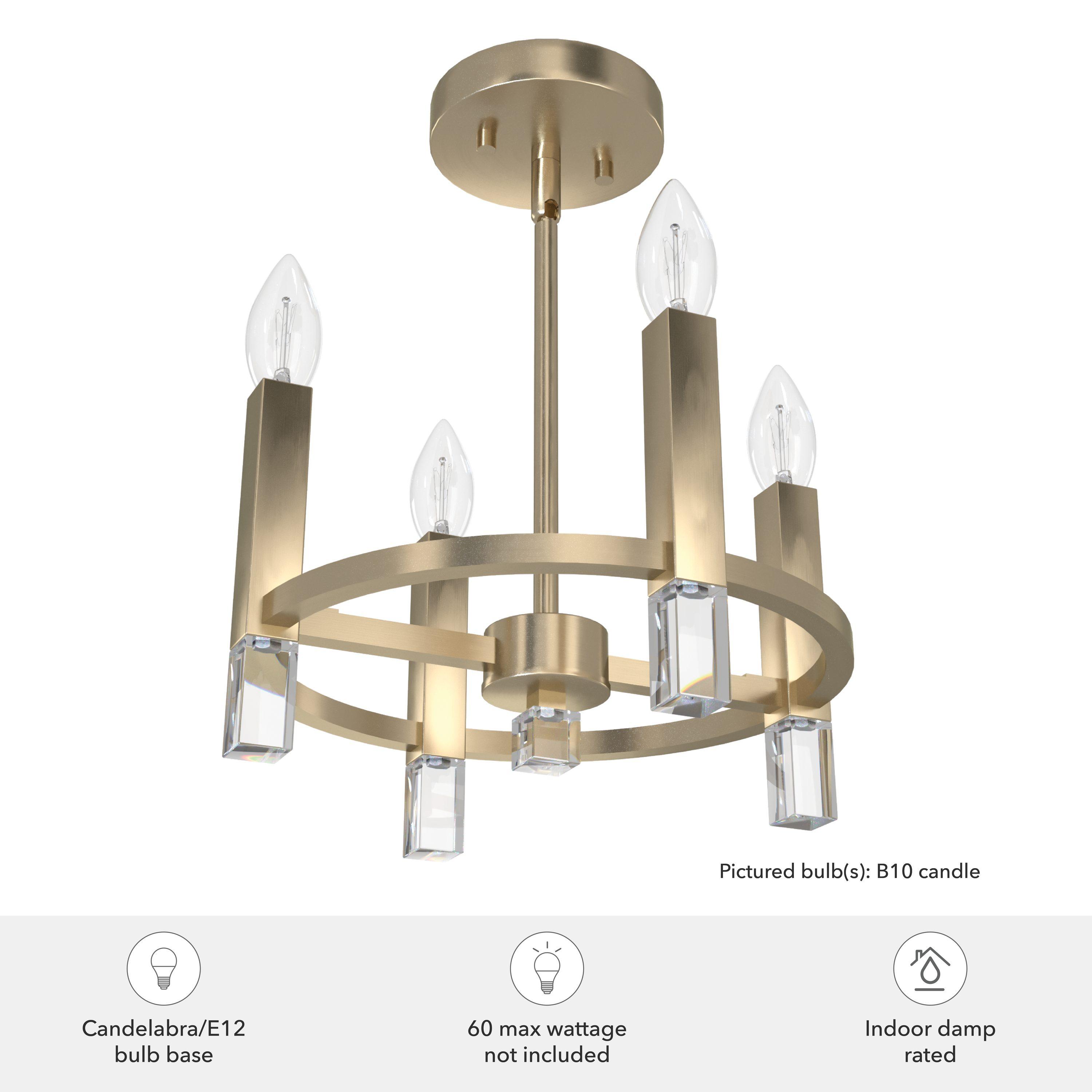 Hunter Sunjai 4 Light Semi-Flush Ceiling Light Fixture