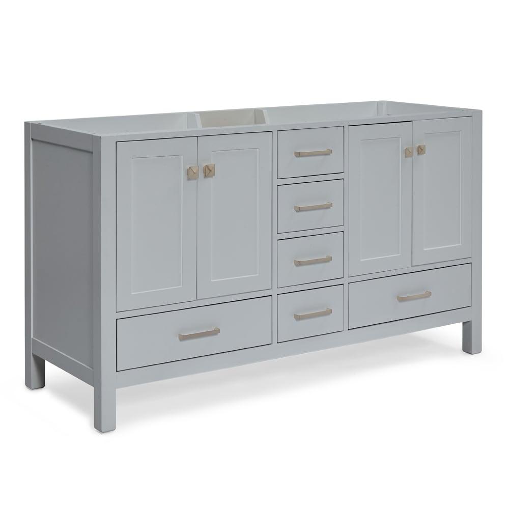 Ariel A061d-Bc Cambridge 60" Double Free Standing Vanity Cabinet Only - Grey