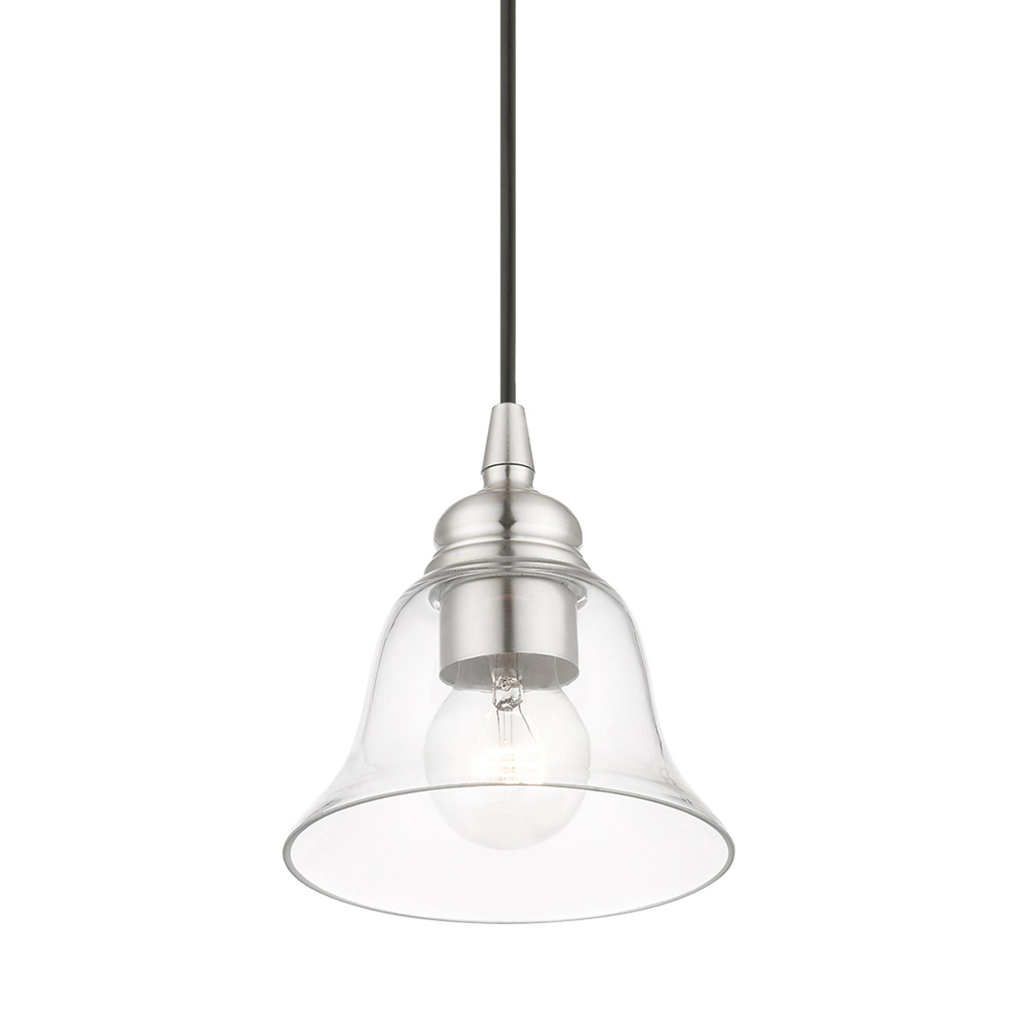 Livex Lighting Moreland 1 - Light Pendant in Brushed Nickel