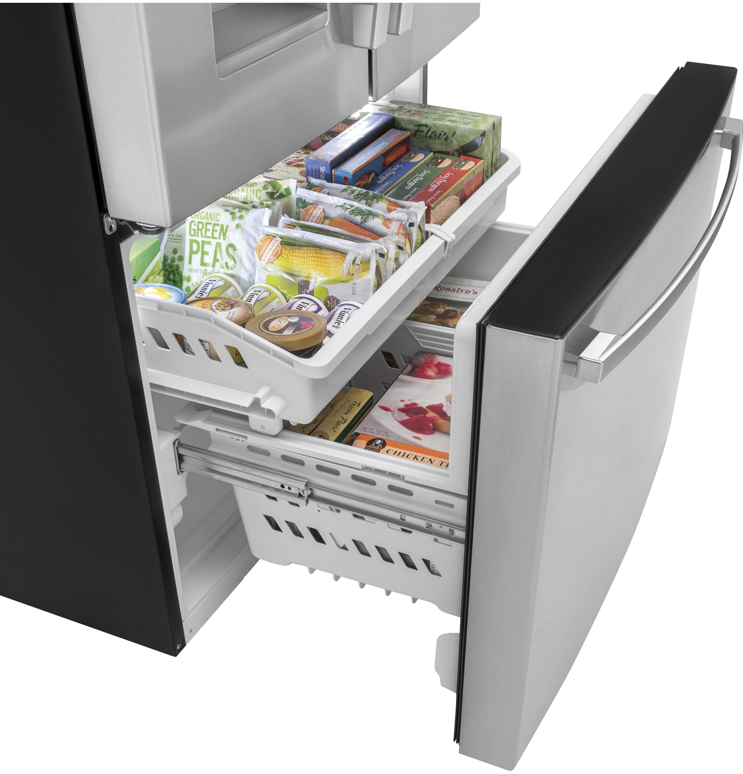 GE Appliances GE Energy Star 20.6 Cu Ft Fingerprint Resistant Counter Depth French Door Refrigerator