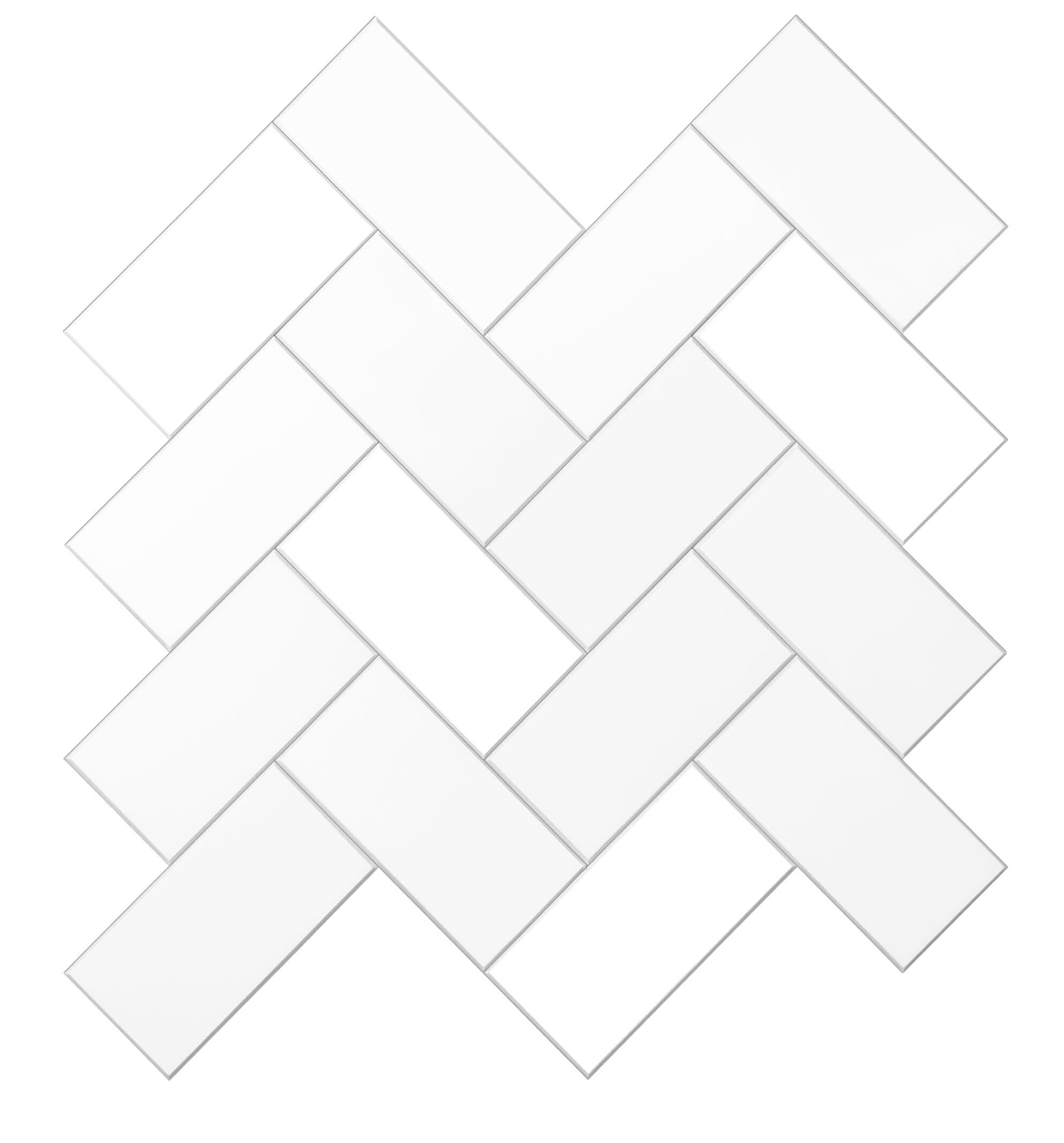 LuxySplash Drita 12-in x 18-in Ultra-Glossy Stone Composite Peel and Stick Wall Tile (3-sq. ft/ Carton)