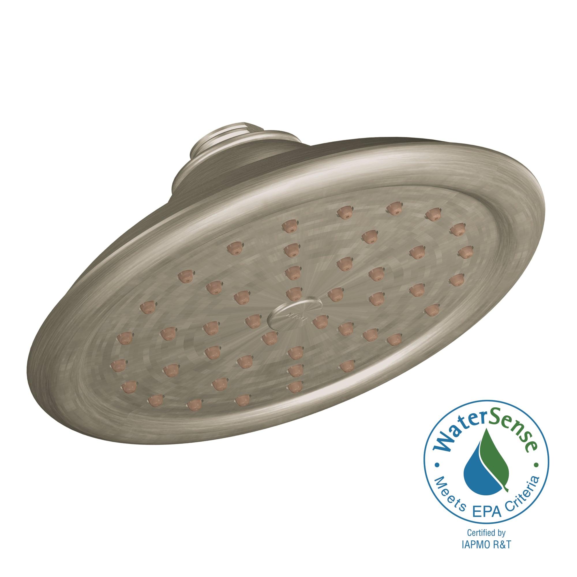 Moen S6310EPBN ExactTemp 7" Eco-Performance Single Function Rainshower Showerhead with Immersion Technology, Brushed Nickel