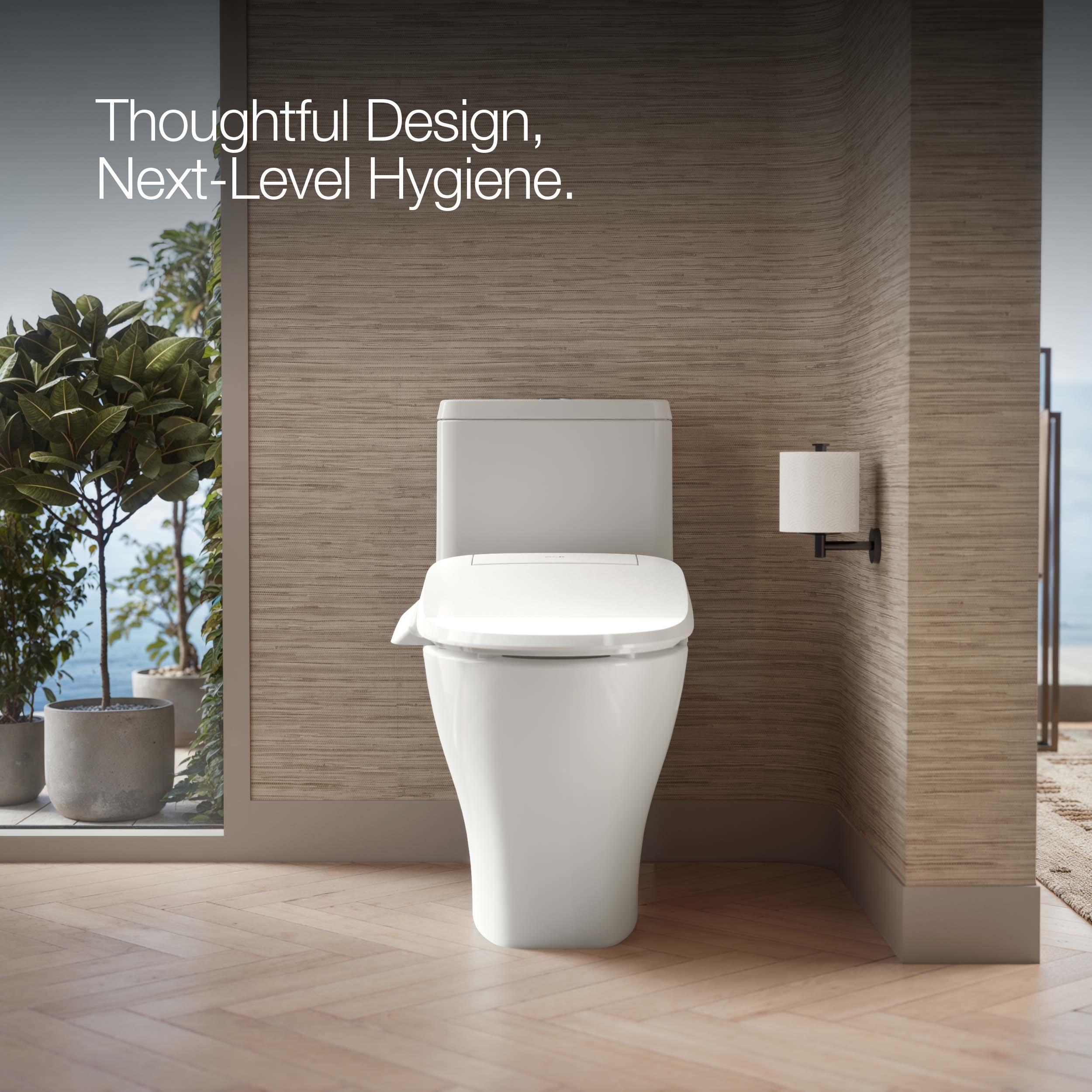 PureWash E545 Elongated Heated Bidet Toilet Seat, Electric Bidets for Existing Toilets