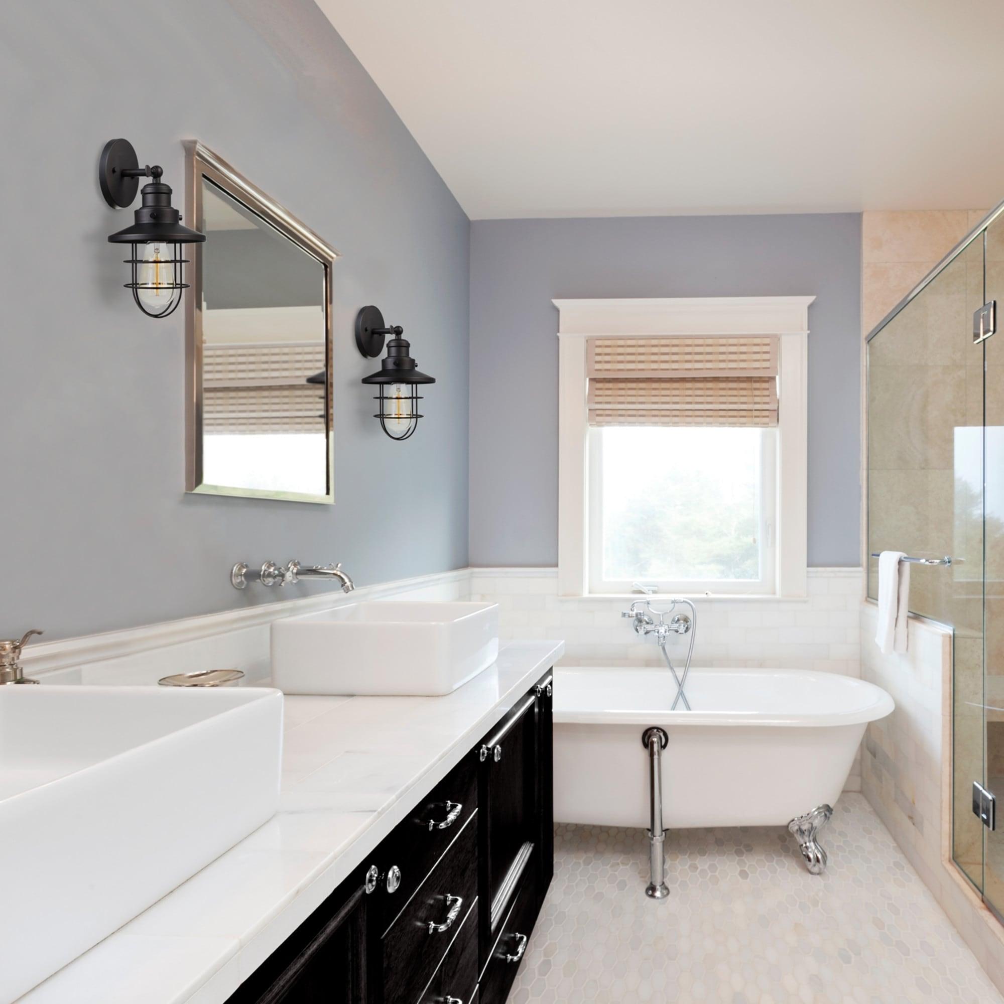 Globe Electric Beaufort 1-Light Dark Bronze Wall Sconce, 59123