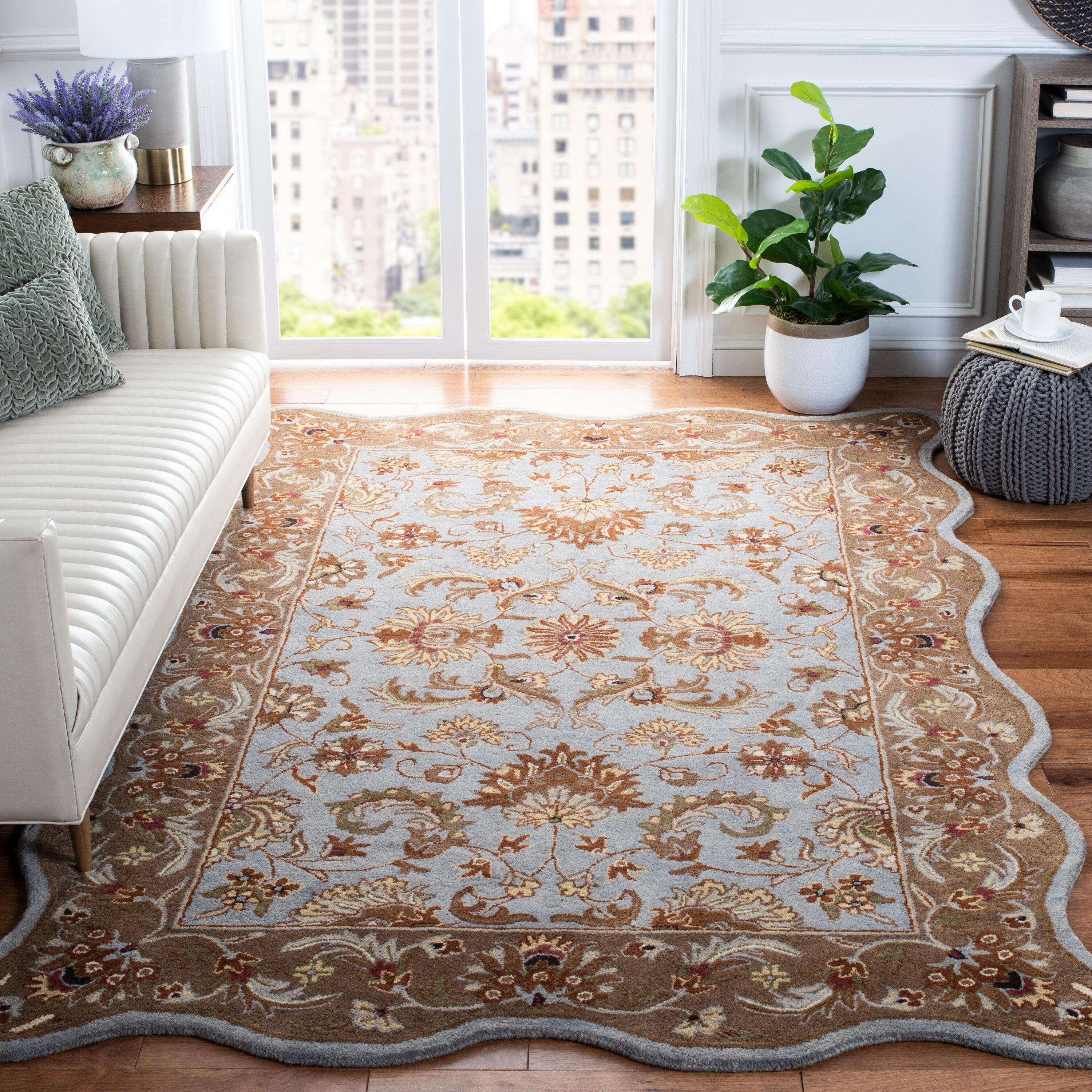 Heritage HG822 Hand Tufted Area Rug - Blue/Beige - 4'x6' - Safavieh.
