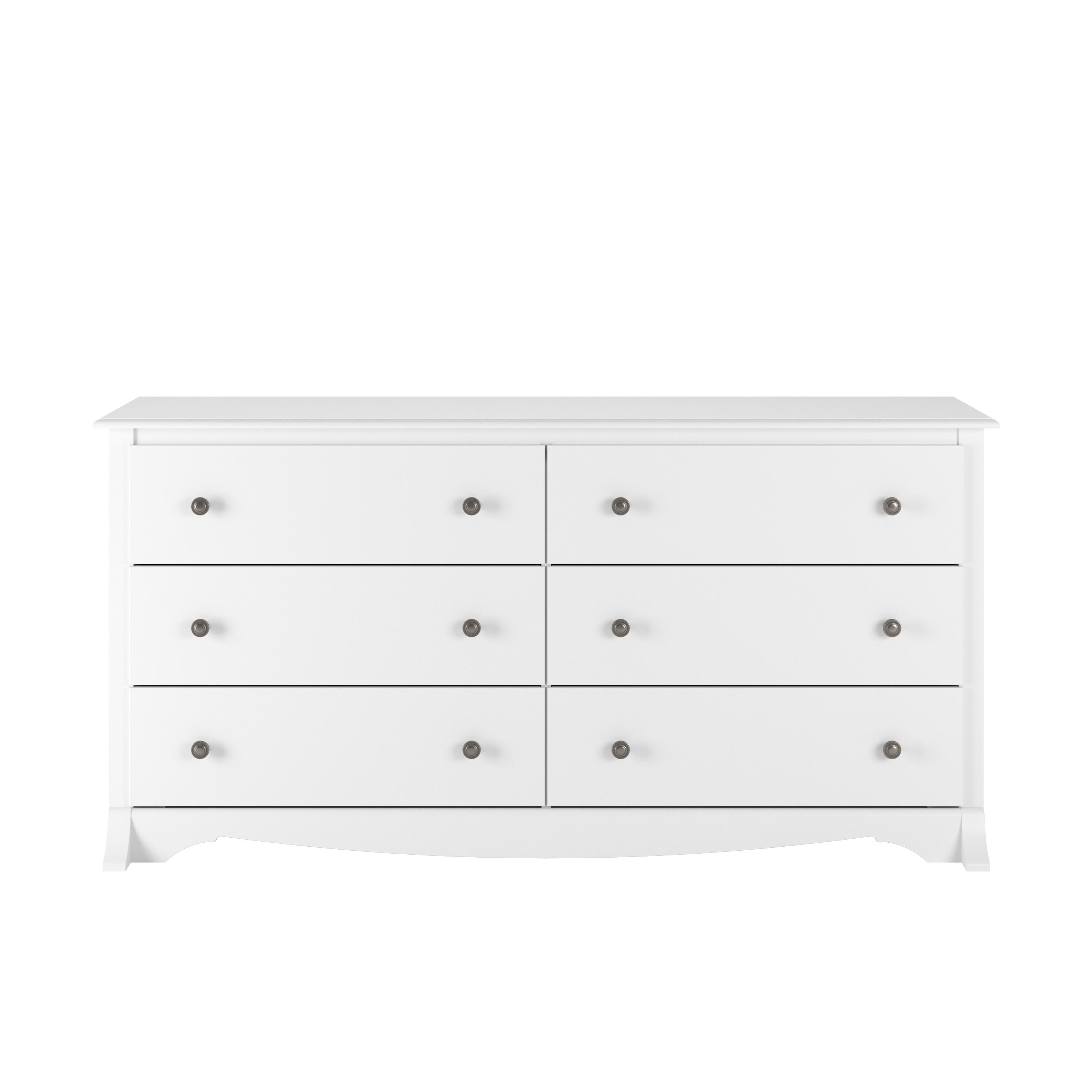 Monterey 6-Drawer White Dresser