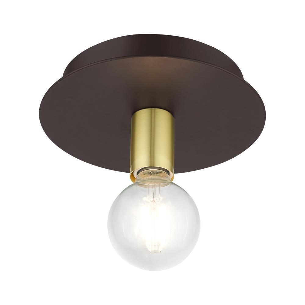 Livex Lighting Hillview 1 - Light Flush Mount in  Bronze
