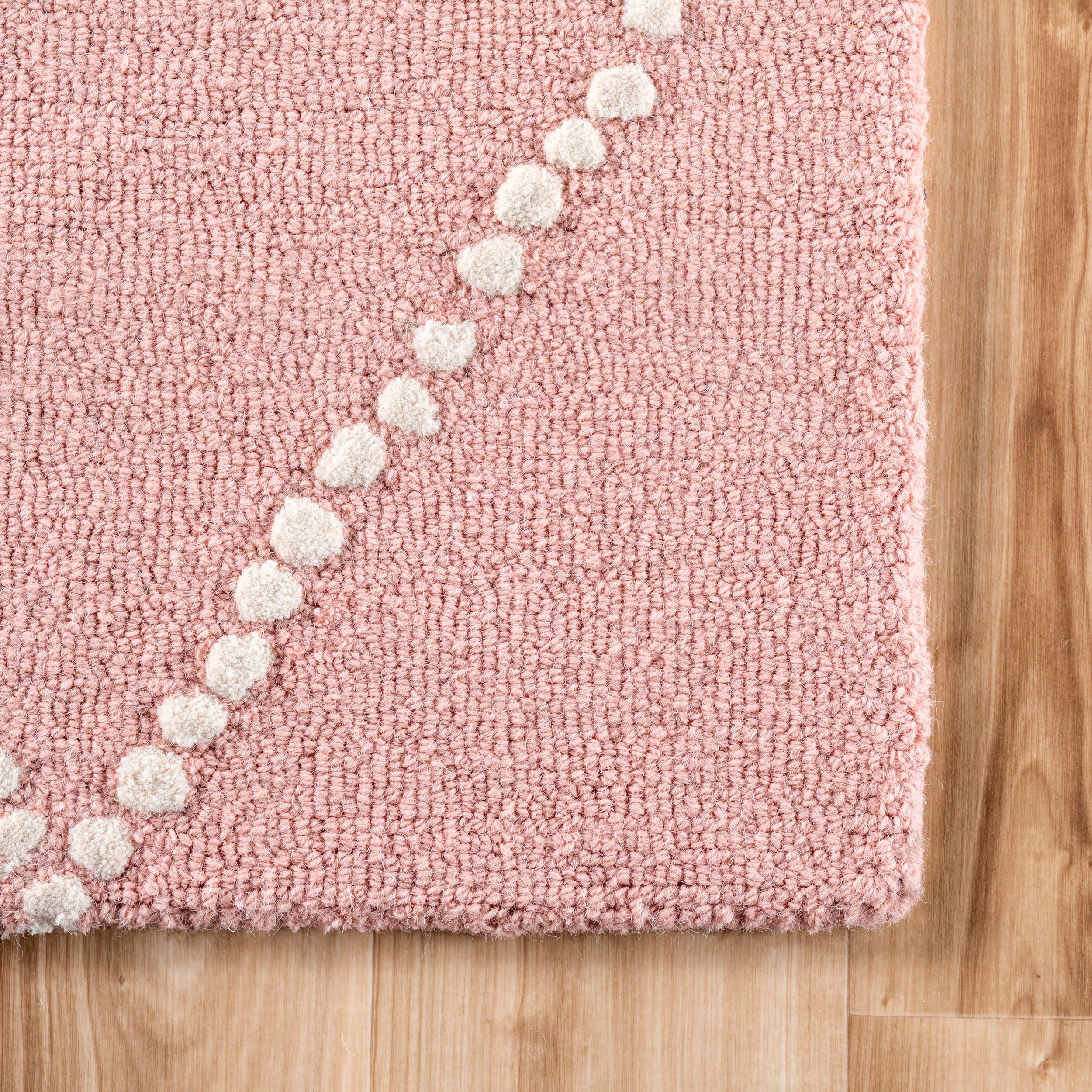 4'x6' Wool Hand Tufted Elvia Area Rug Baby Pink - nuLOOM