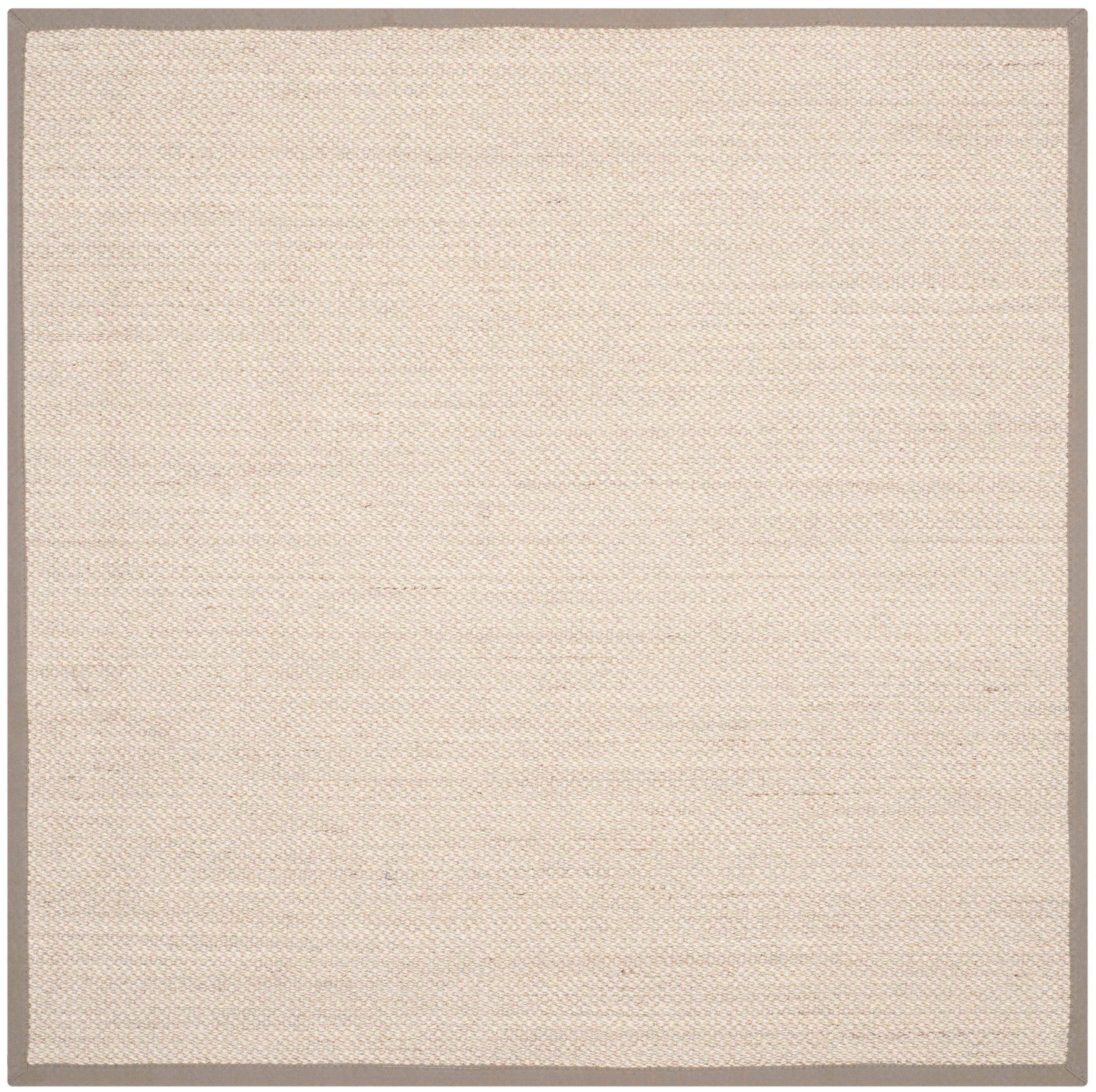 Natural Fiber NF143 Power Loomed Indoor Area Rug - Marble/Khaki - 6'x6' - Safavieh.