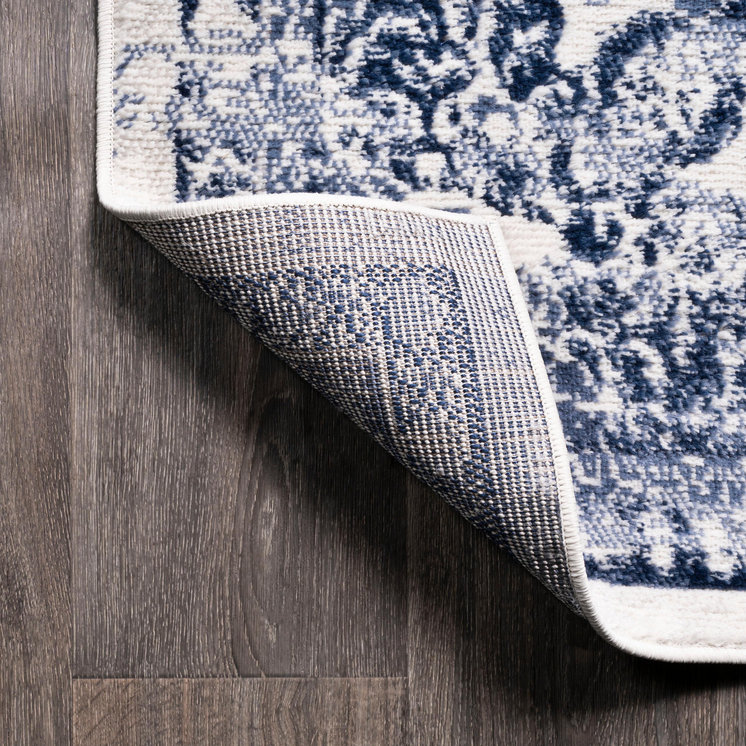 8'x10' Alhambra Ornate Medallion Modern Area Rug, Light Blue/Ivory - JONATHAN Y