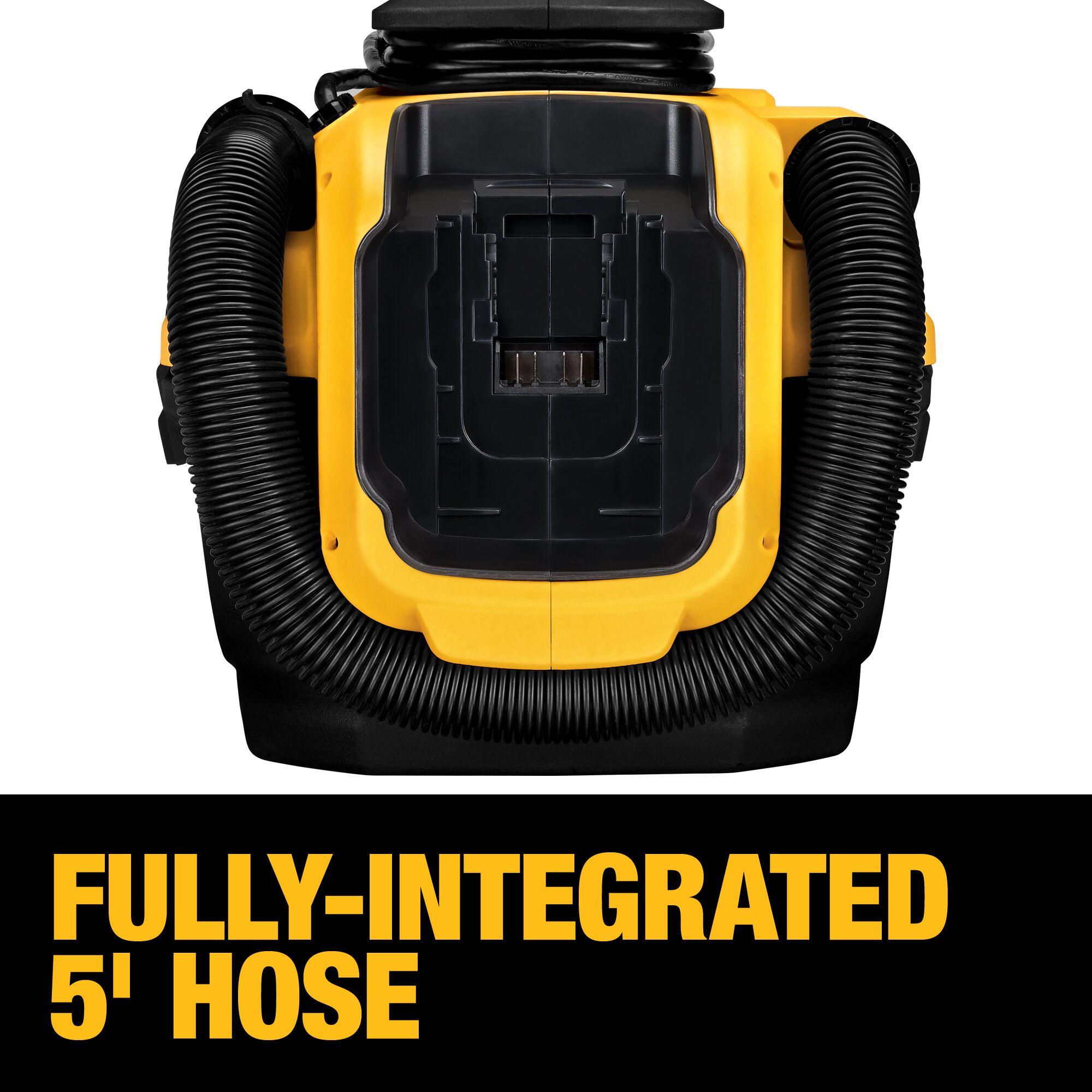 Yellow and Black Cordless Wet-Dry Handheld Vacuum with HEPA Filter