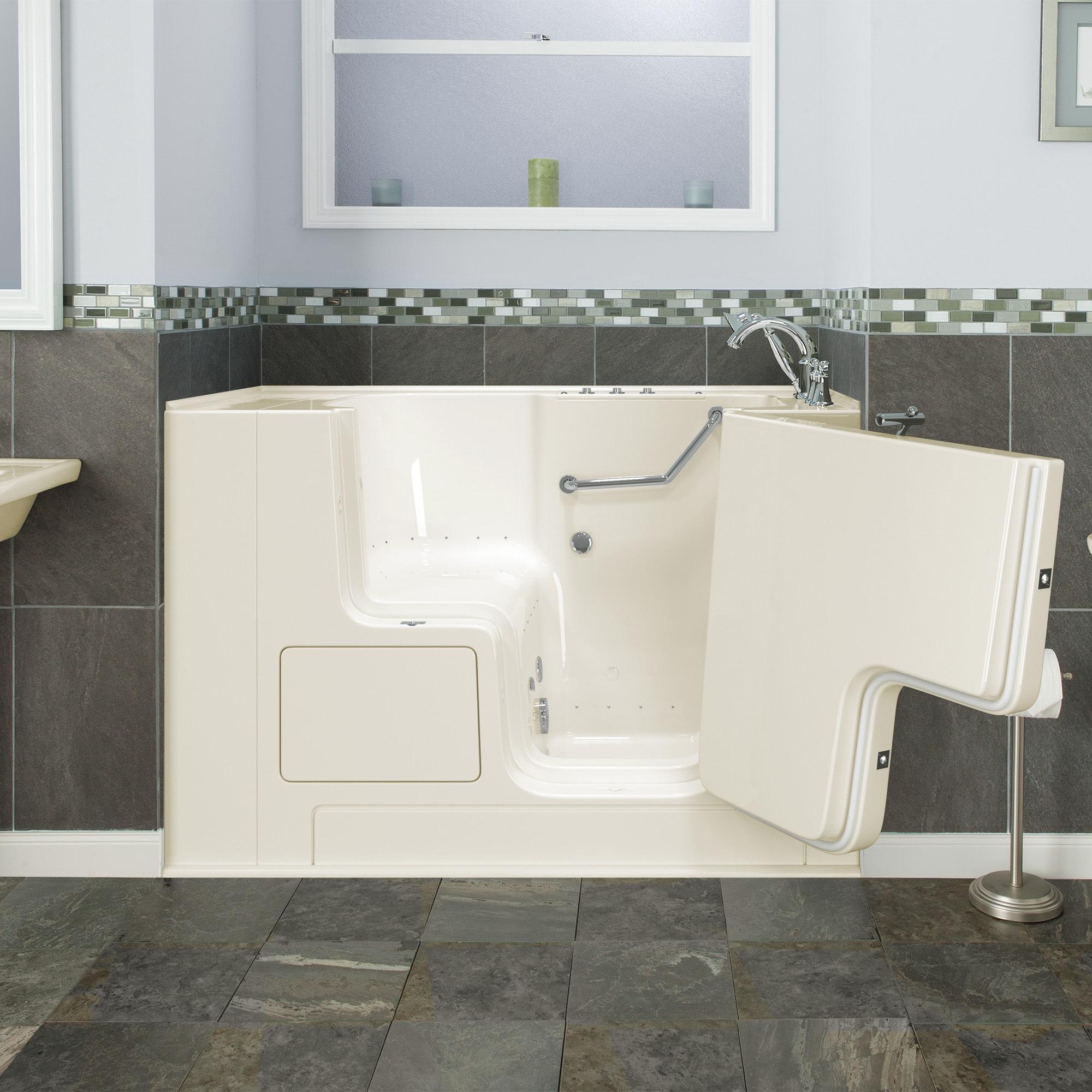 52'' x 32'' Walk-in Fiberglass Bathtub with Faucet