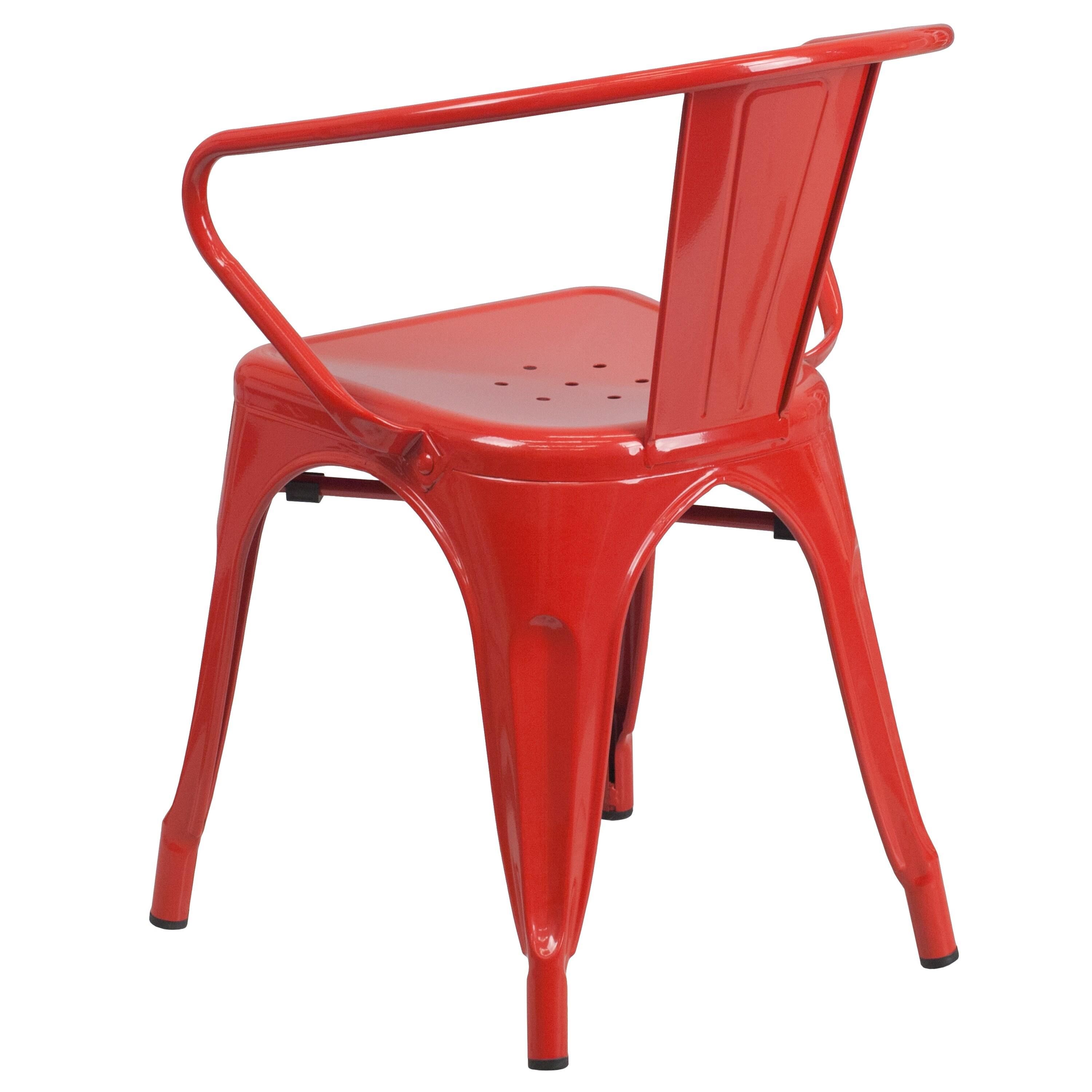 Hucheson Metal Indoor-Outdoor Chair with Arms