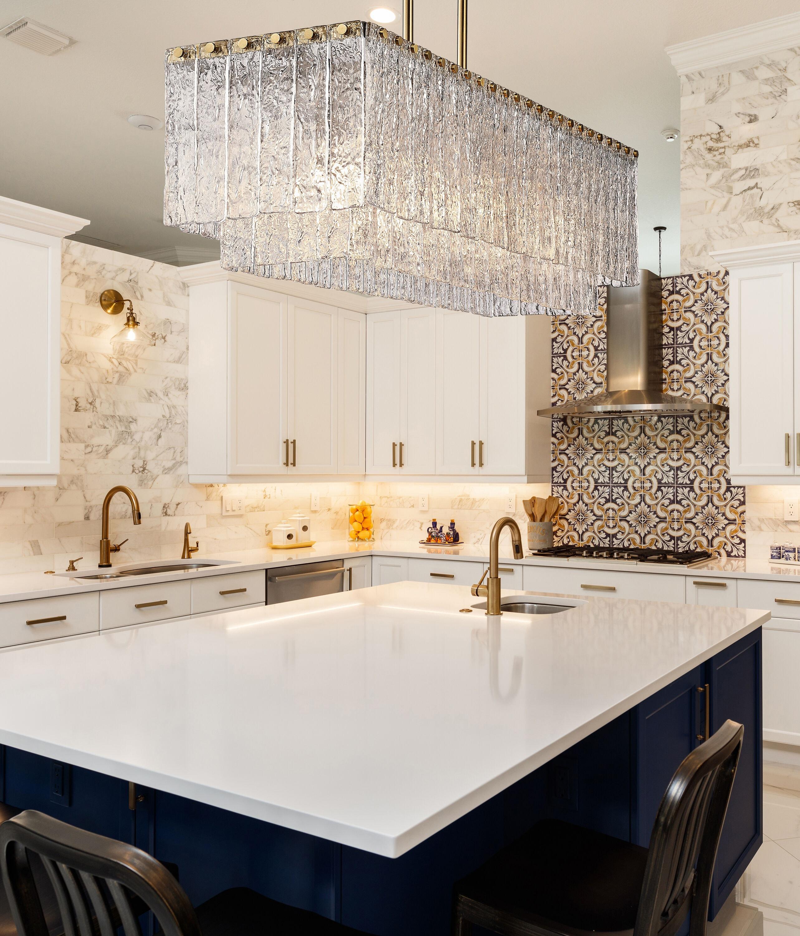 Z-Lite Glacier 5 - Light Island Pendant Light in  Modern Gold