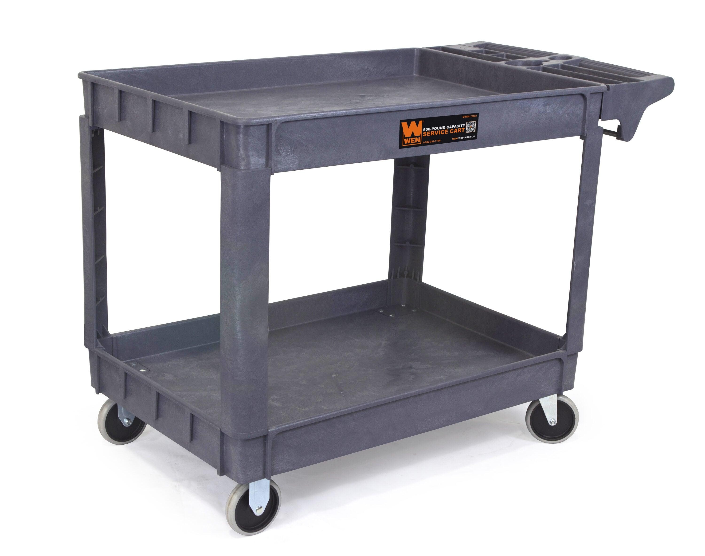 Gray Polypropylene 500-Pound Capacity Service Utility Cart