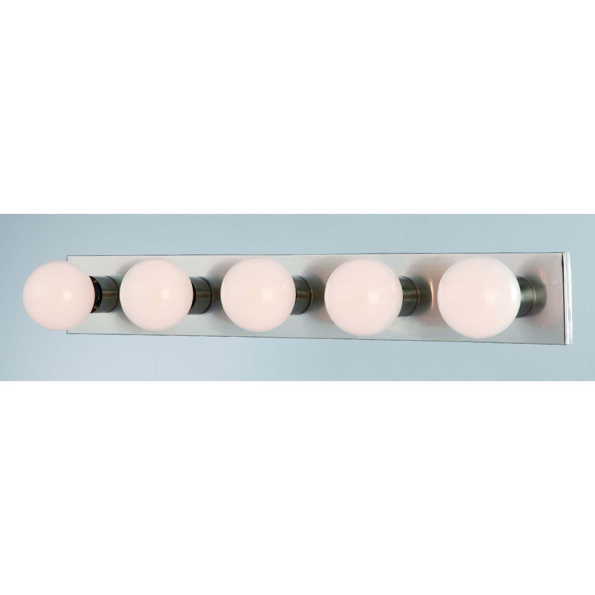 Volume Lighting V1025 5 Light 30" Width Bathroom Vanity Strip - Nickel