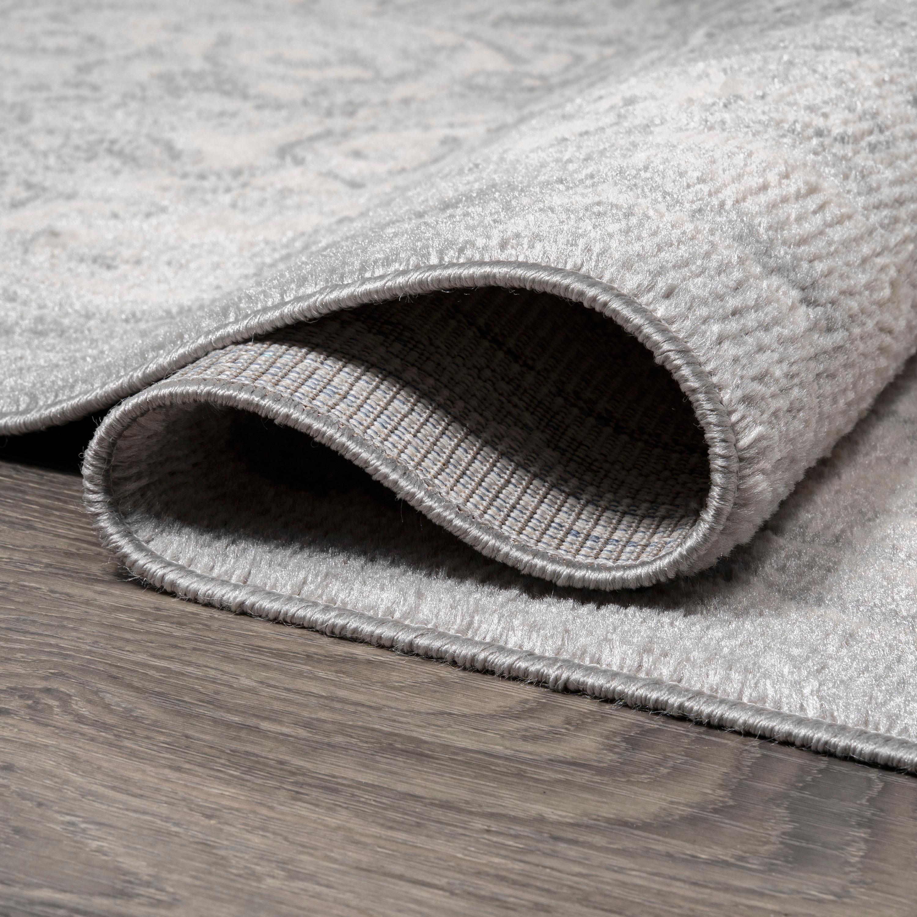 4'x6' Rosalia Cottage Medallion Area Rug, Ivory/Gray - JONATHAN Y