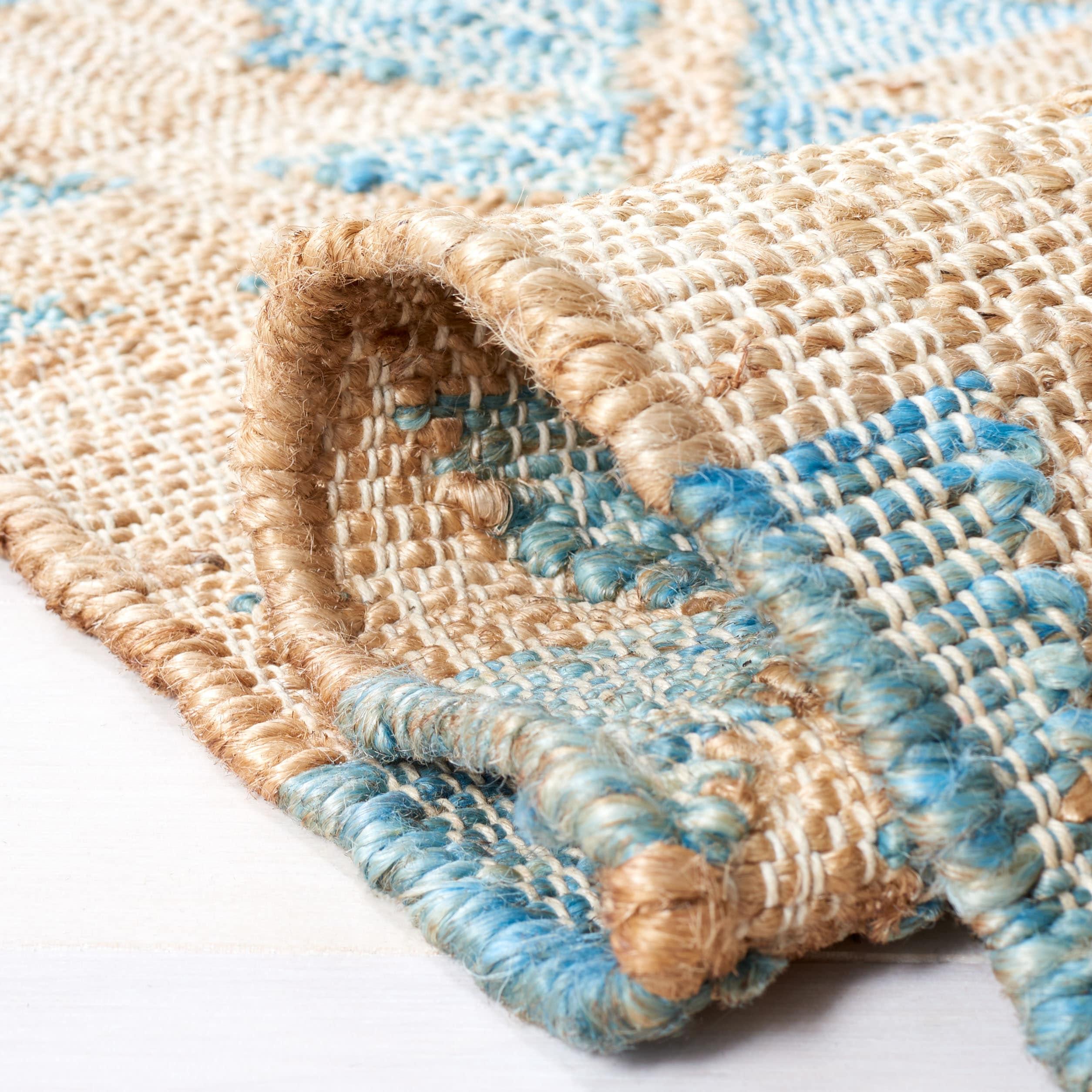 Kilim KLM757 Hand Woven Area Rug - Blue/Natural - 5'x8' - Safavieh.