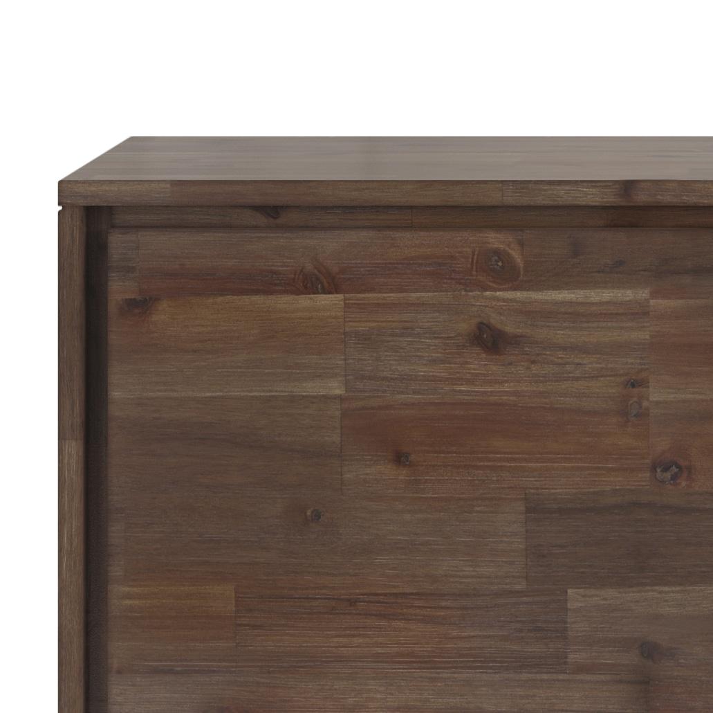 Simpli Home Lowry 63"W Solid Wood Modern Industrial TV Stand for TVs up to 70" with Storage