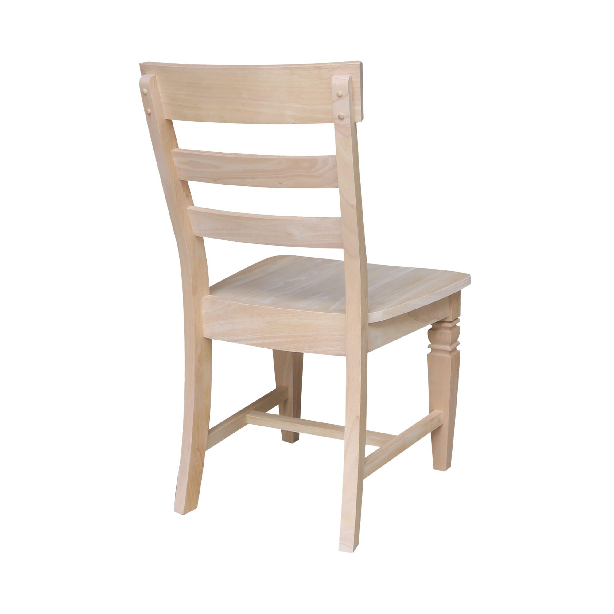 Set of Two Java Chairs with Solid Wood Seats