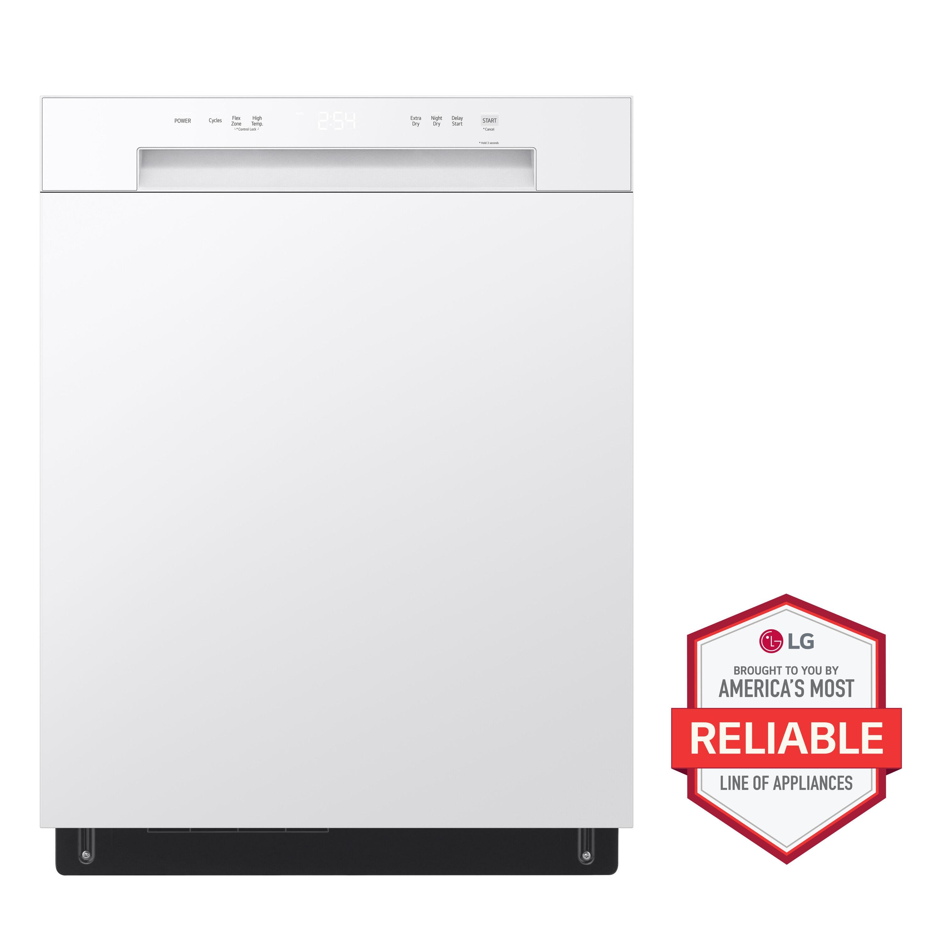 Front Control Dishwasher with LoDecibel Operation and Dynamic Dry