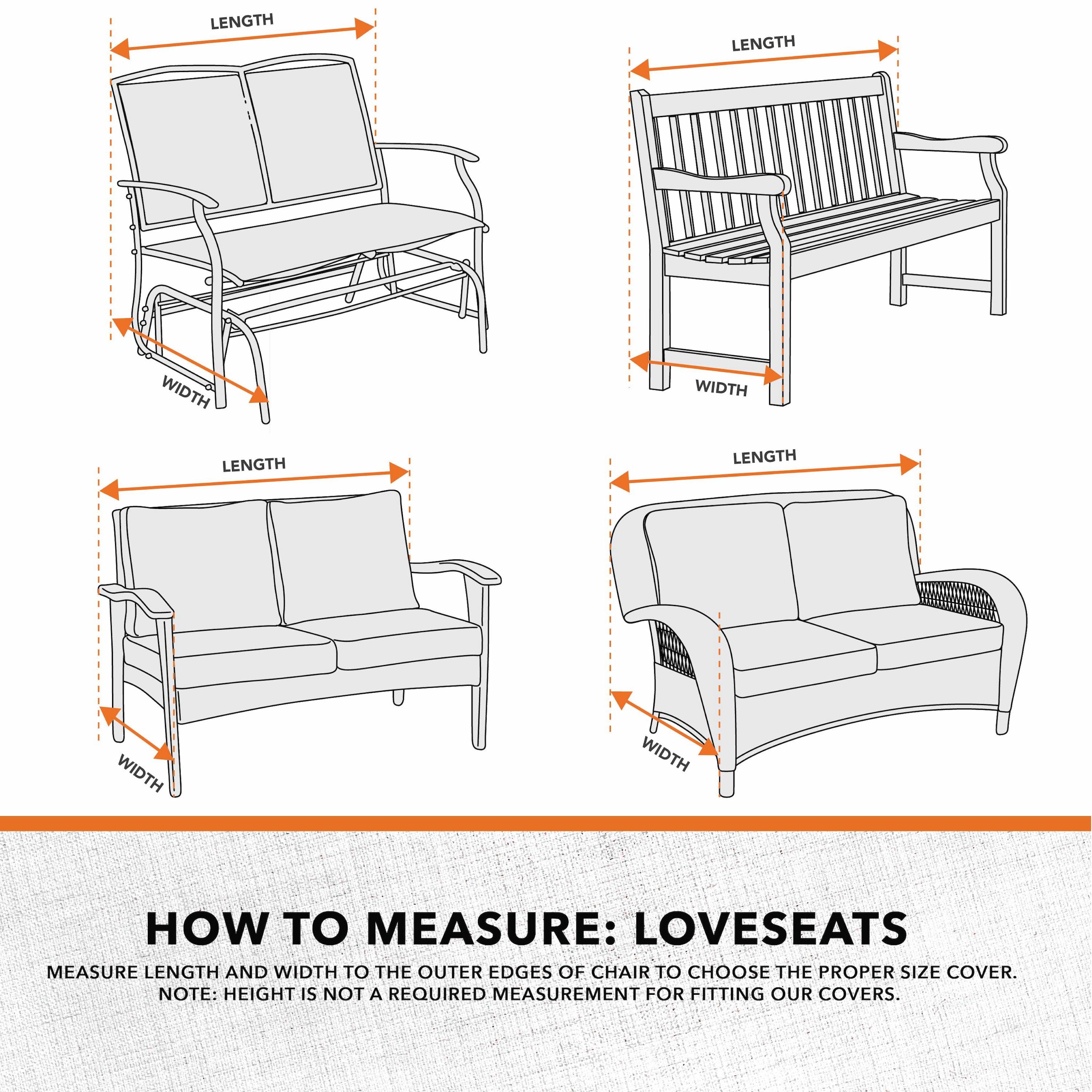 Modern Leisure Monterey 82.5" x 38" x 38" Beige Rectangle Patio Loveseat Cover with Water Resistant