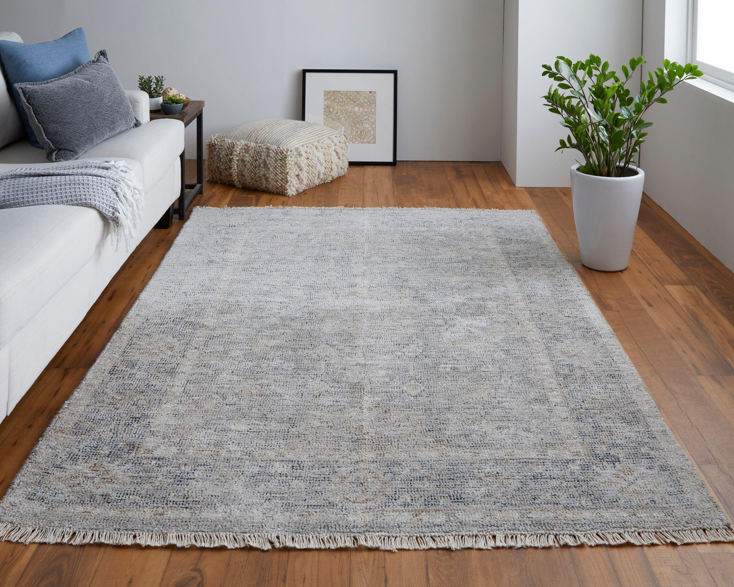 Caldwell Transitional Distressed Gray/Blue/Taupe Area Rug