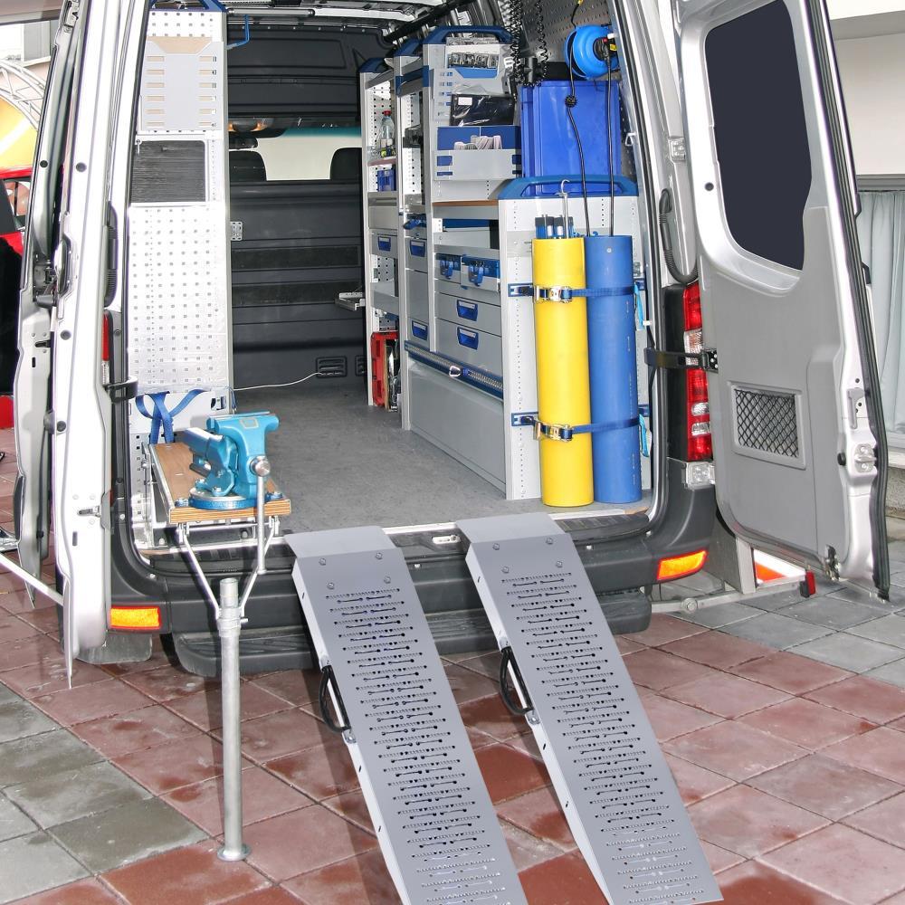 Fleming Supply Steel Loading Ramps Set – 8.5 x 35.5-in, Silver