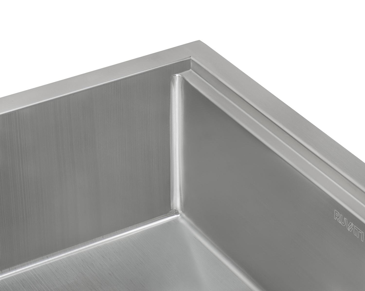 Ruvati 36-inch Apron-front Workstation Farmhouse Kitchen Sink 16 Gauge Stainless Steel Single Bowl