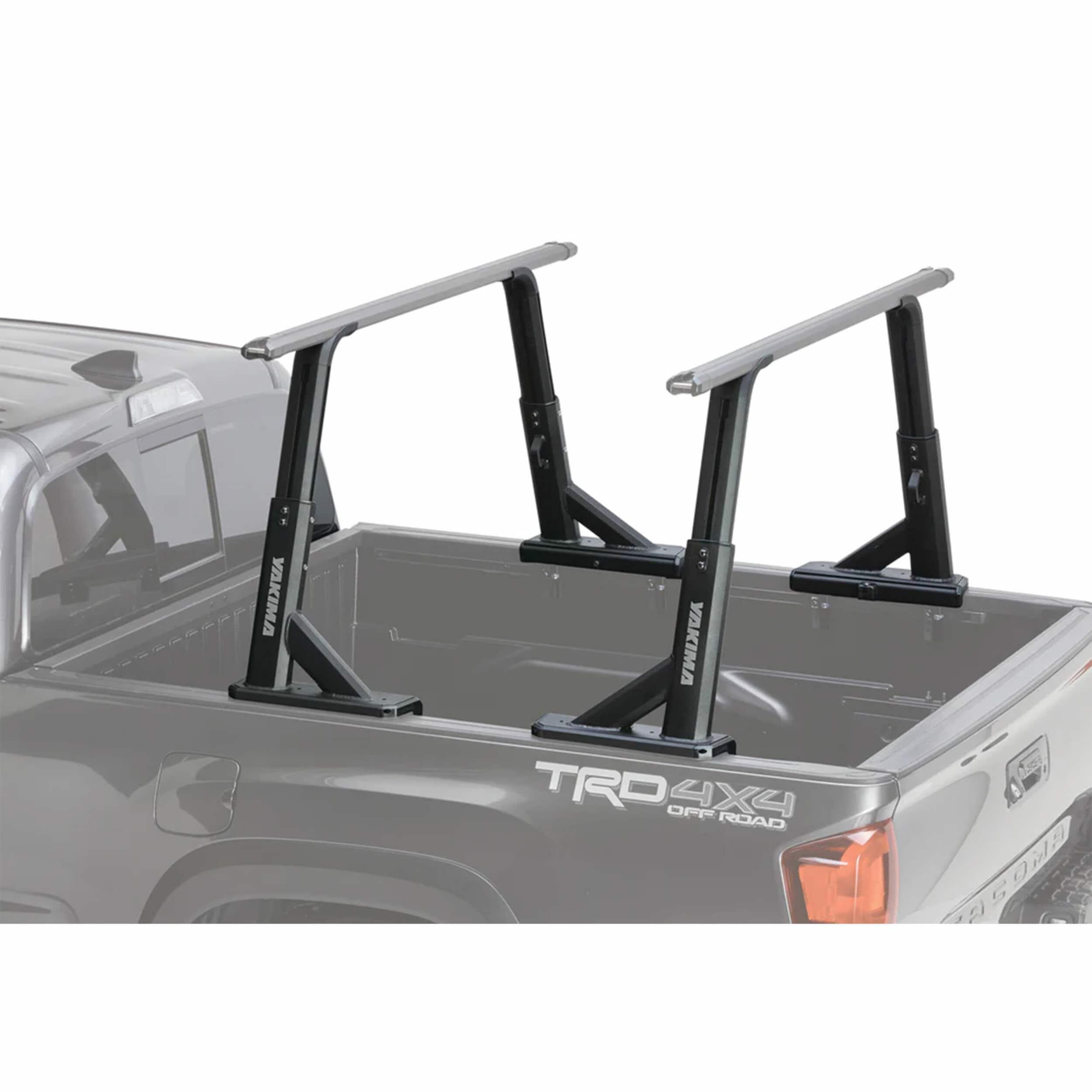 Yakima OverHaul HD Heavy Duty Aluminum Construction Adjustable Height Truck Bed Rack with Tie Down Points and T Slot Attachments, Black