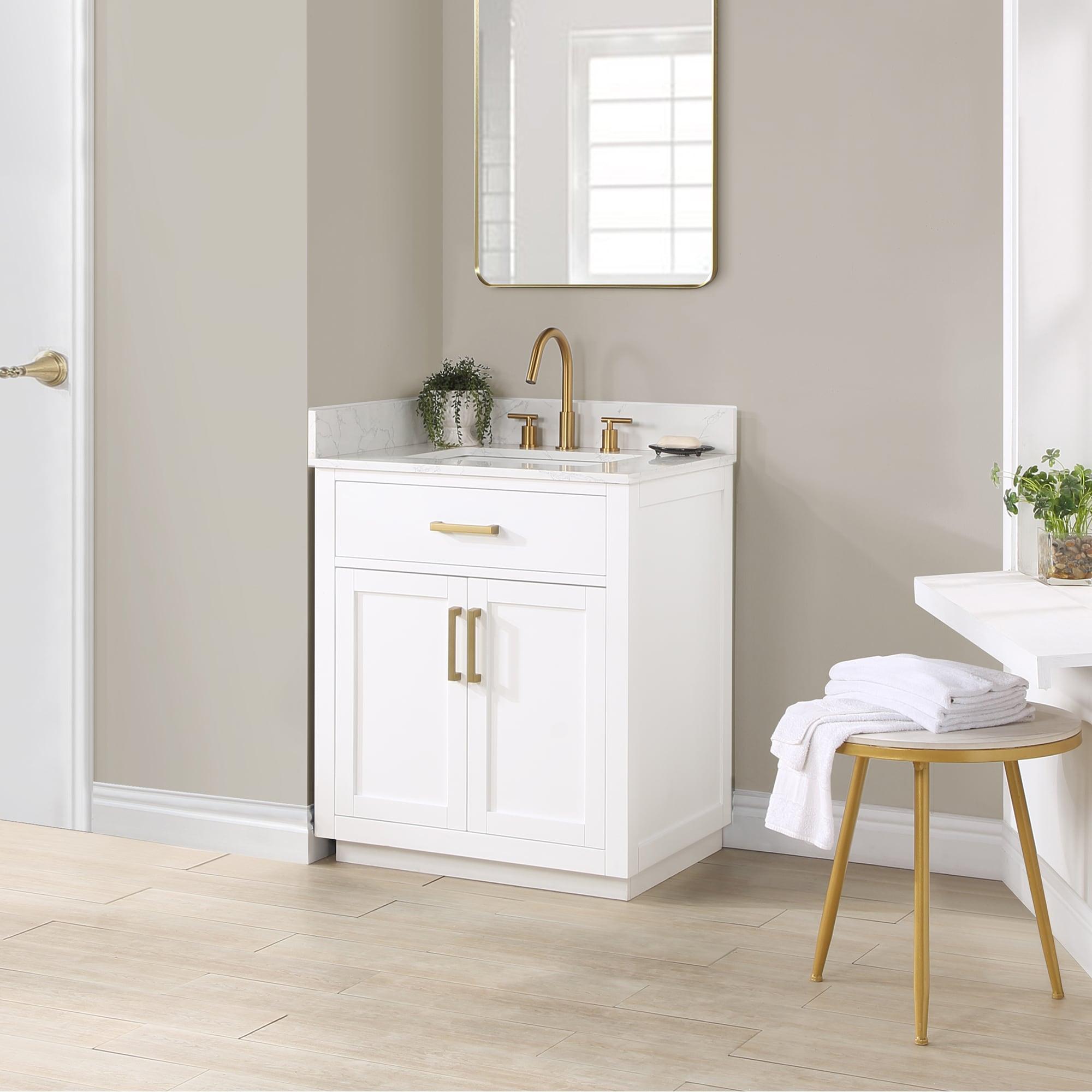 Altair 30" Single Bathroom Vanity in White without Mirror