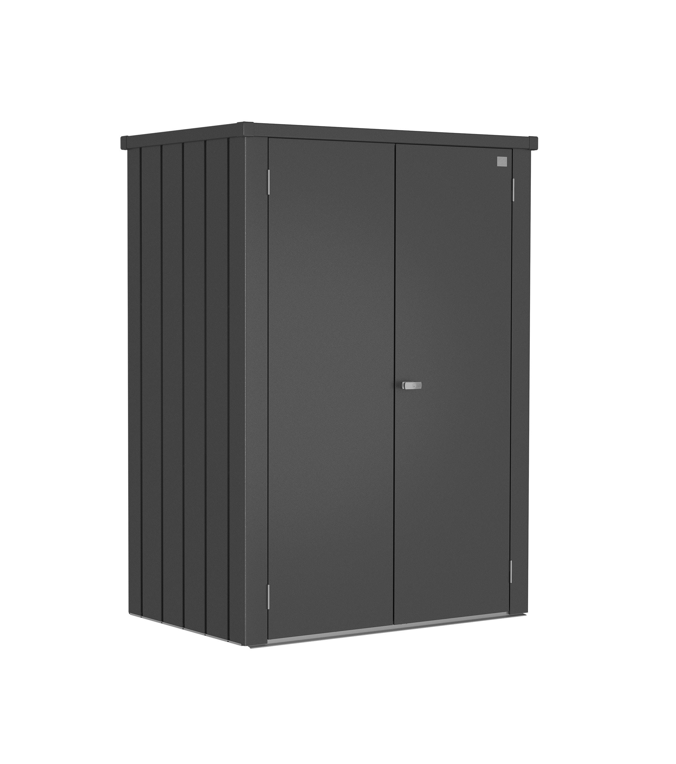 Biohort Biohort Romeo 4 ft. 3 in. W Metal Vertical Tool Shed in Dark Gray