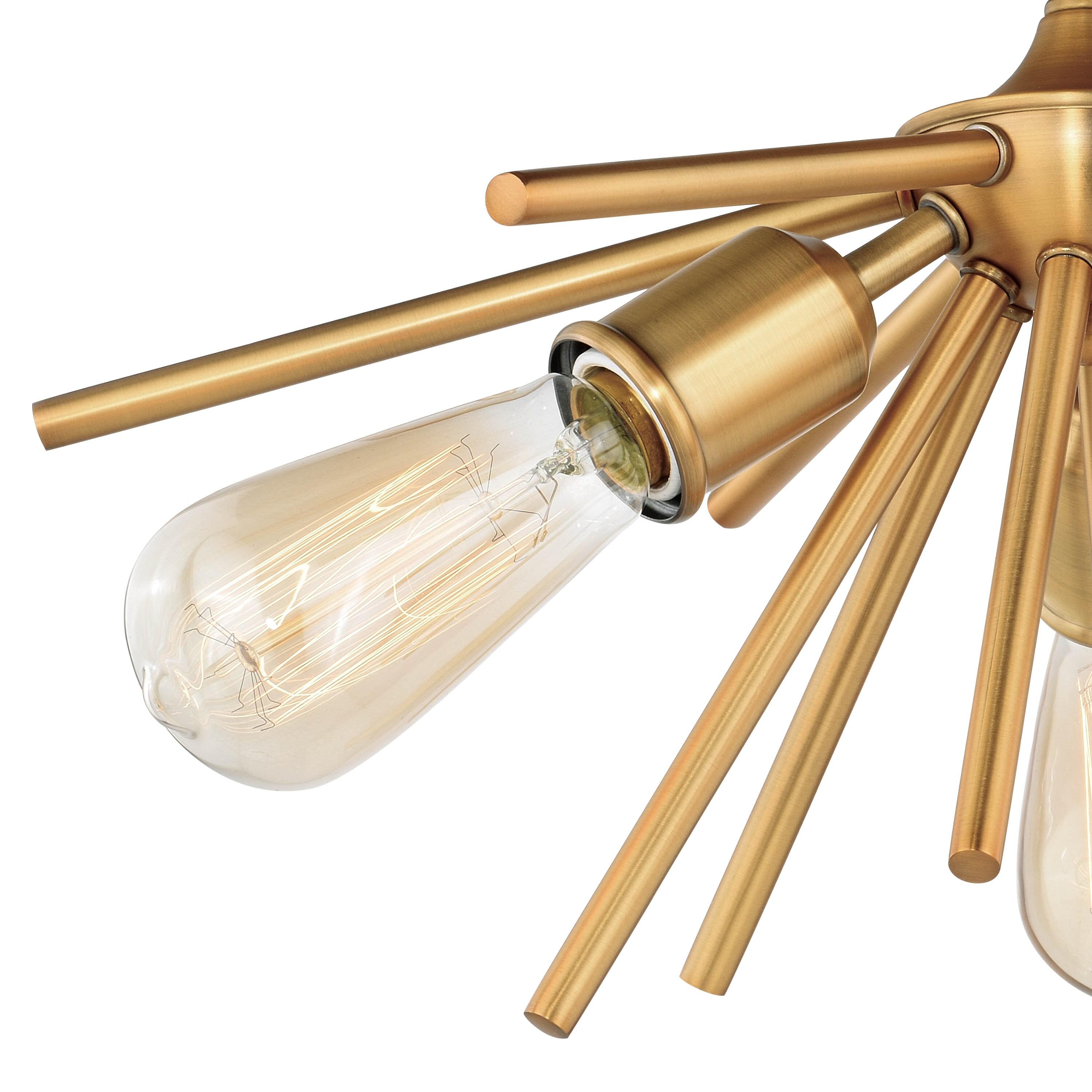 Vaxcel Estelle 3 - Light Flush Mount in  Natural Brass