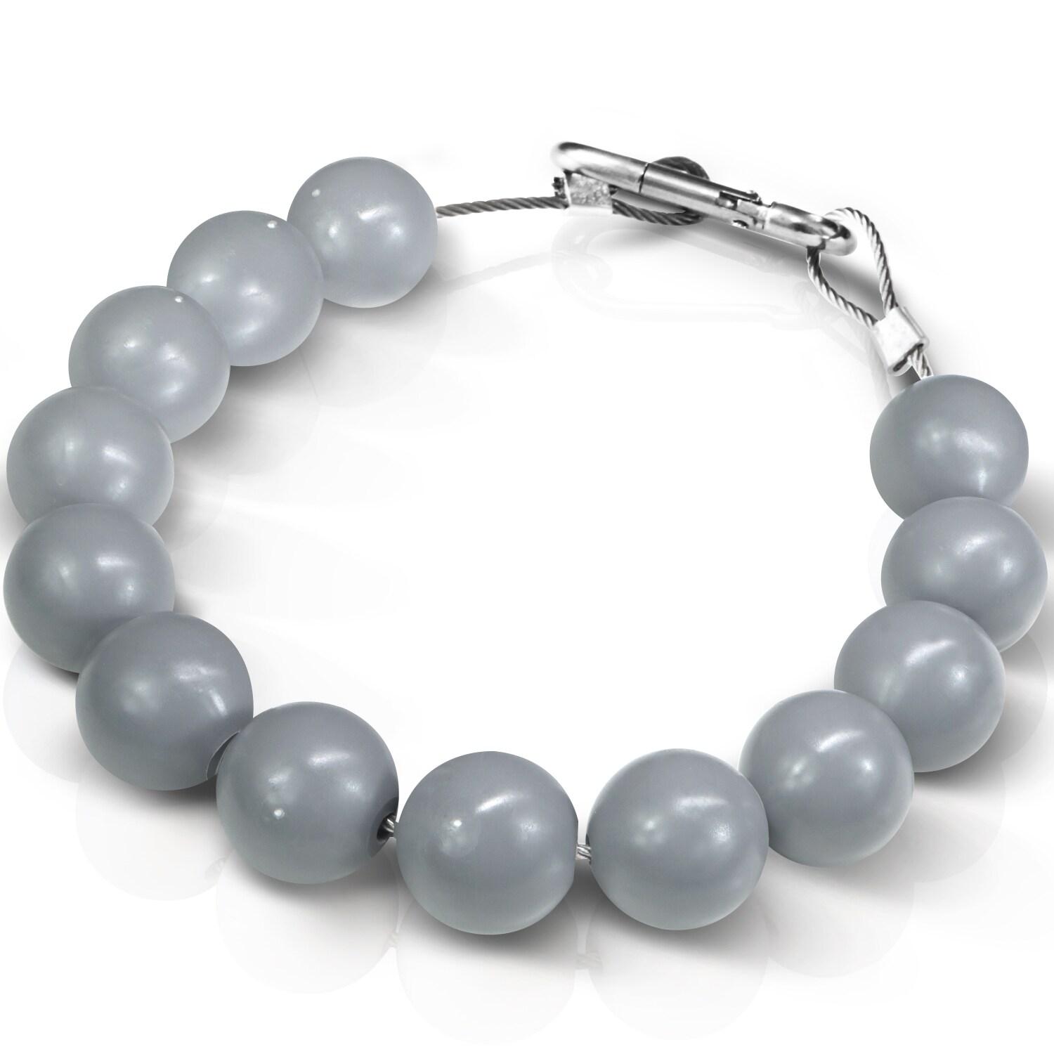 Anley Authentic Beaded Flag Retainer Ring for Both Internal & External Halyard Flagpole (Gray)