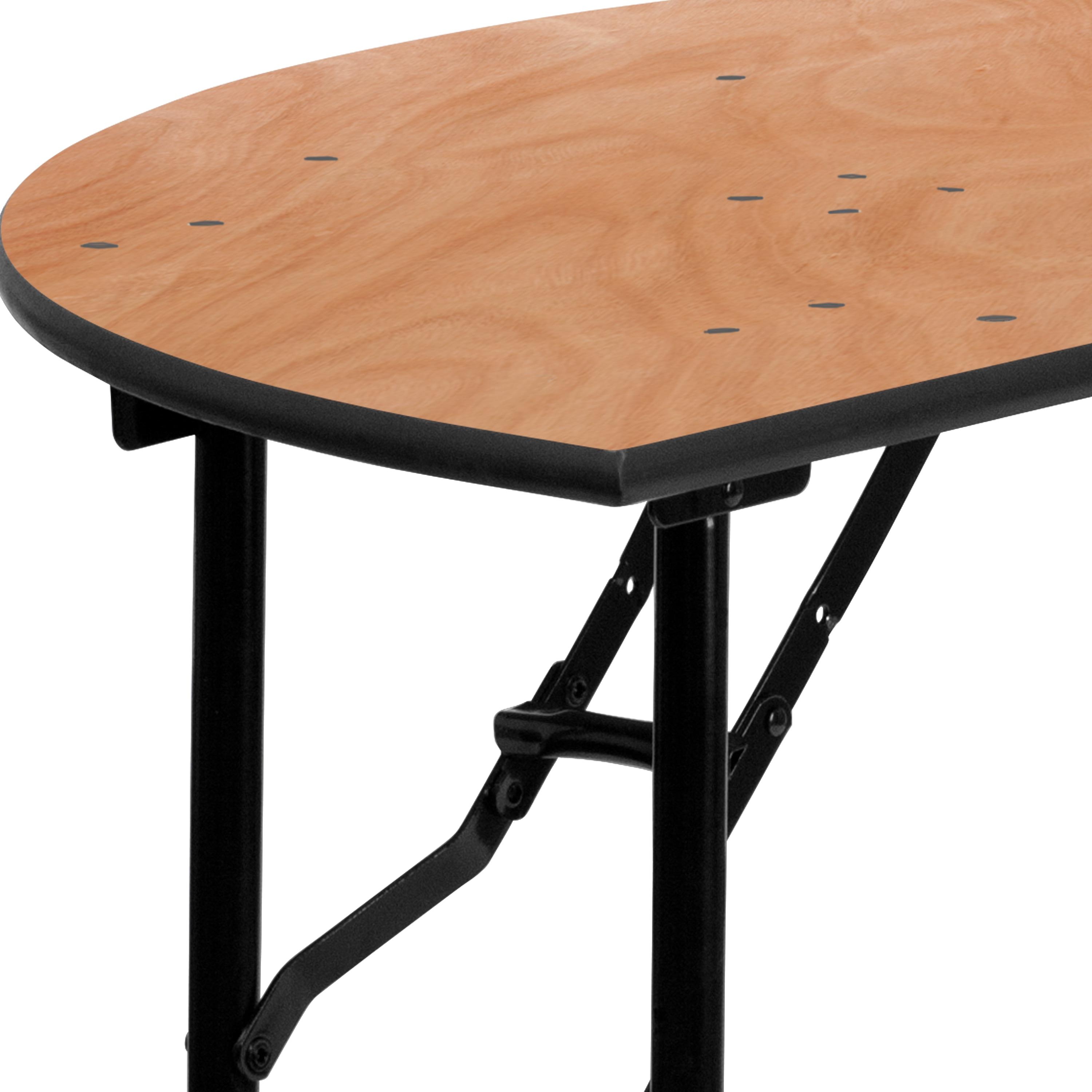 Wofford 48" Half-Round Wooden Folding Event Table by Flash Furniture