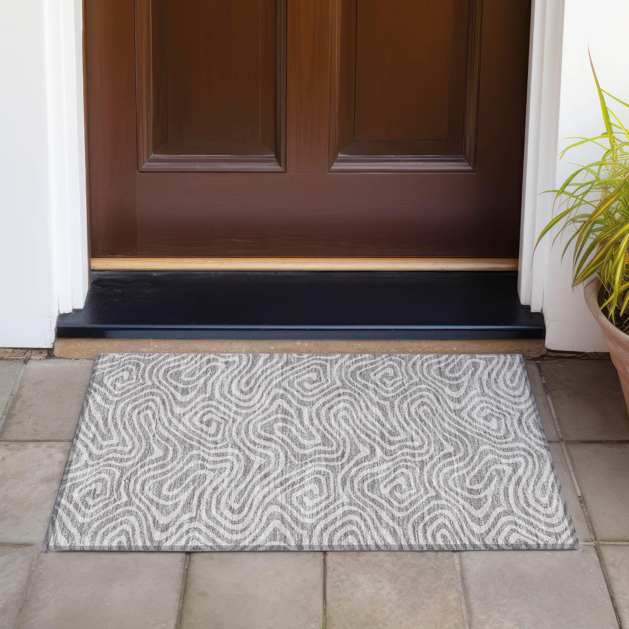 Machine Washable Indoor/Outdoor Chayden ACN1020 Gold 1'8" x 2'6" Rug
