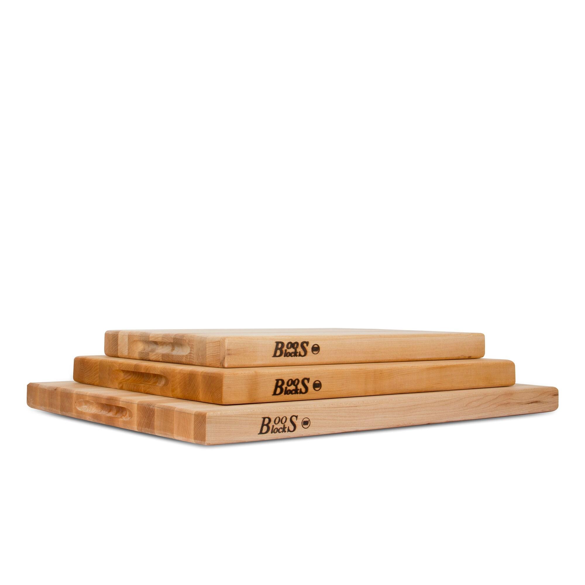 John Boos Boos Block R-Board Series Large Reversible Wood Cutting Board, 1.5-Inch Thickness, 20" x 15" x 1 1/2", Cherry