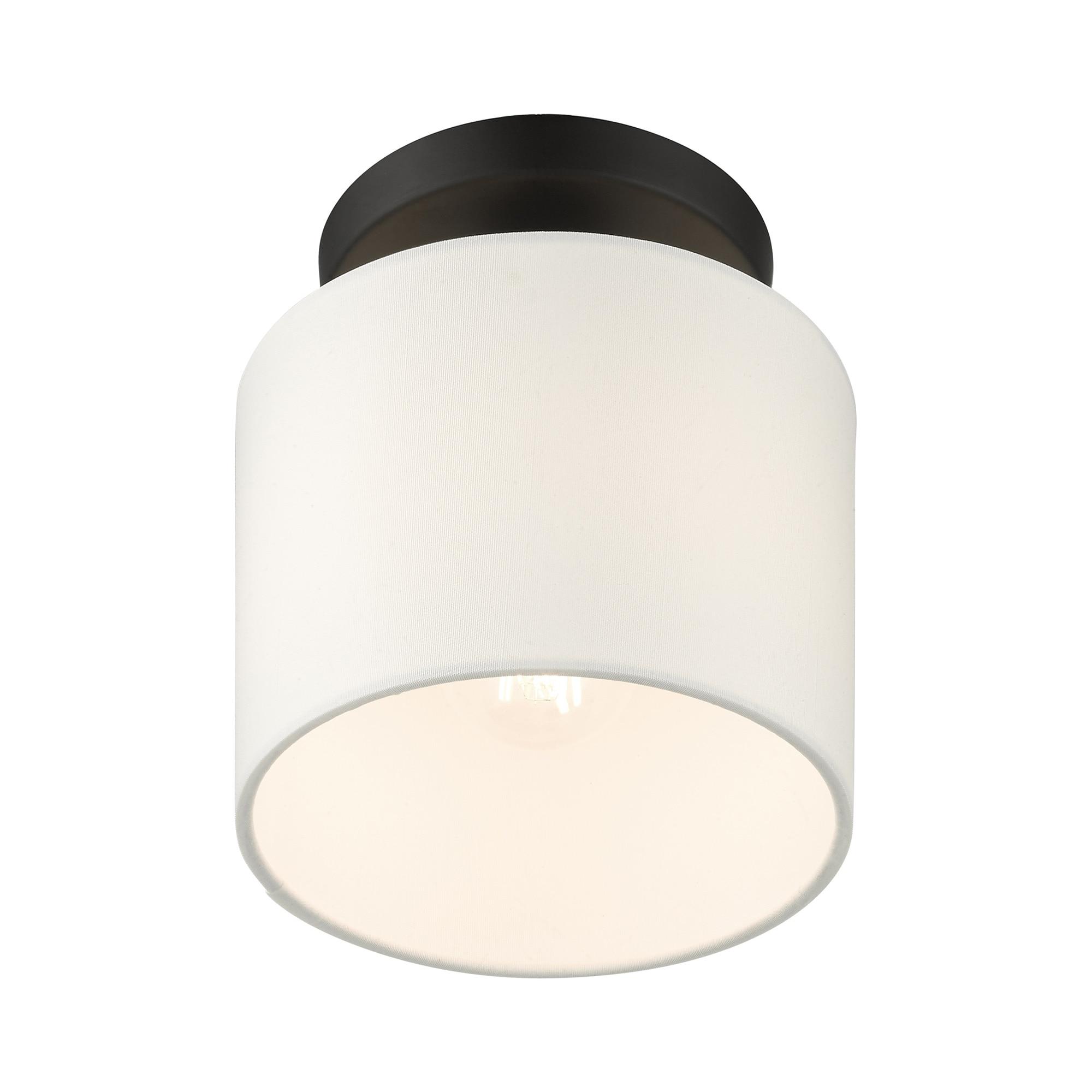 Livex Lighting Meridian 1 - Light Semi-Flush Mount in  Black