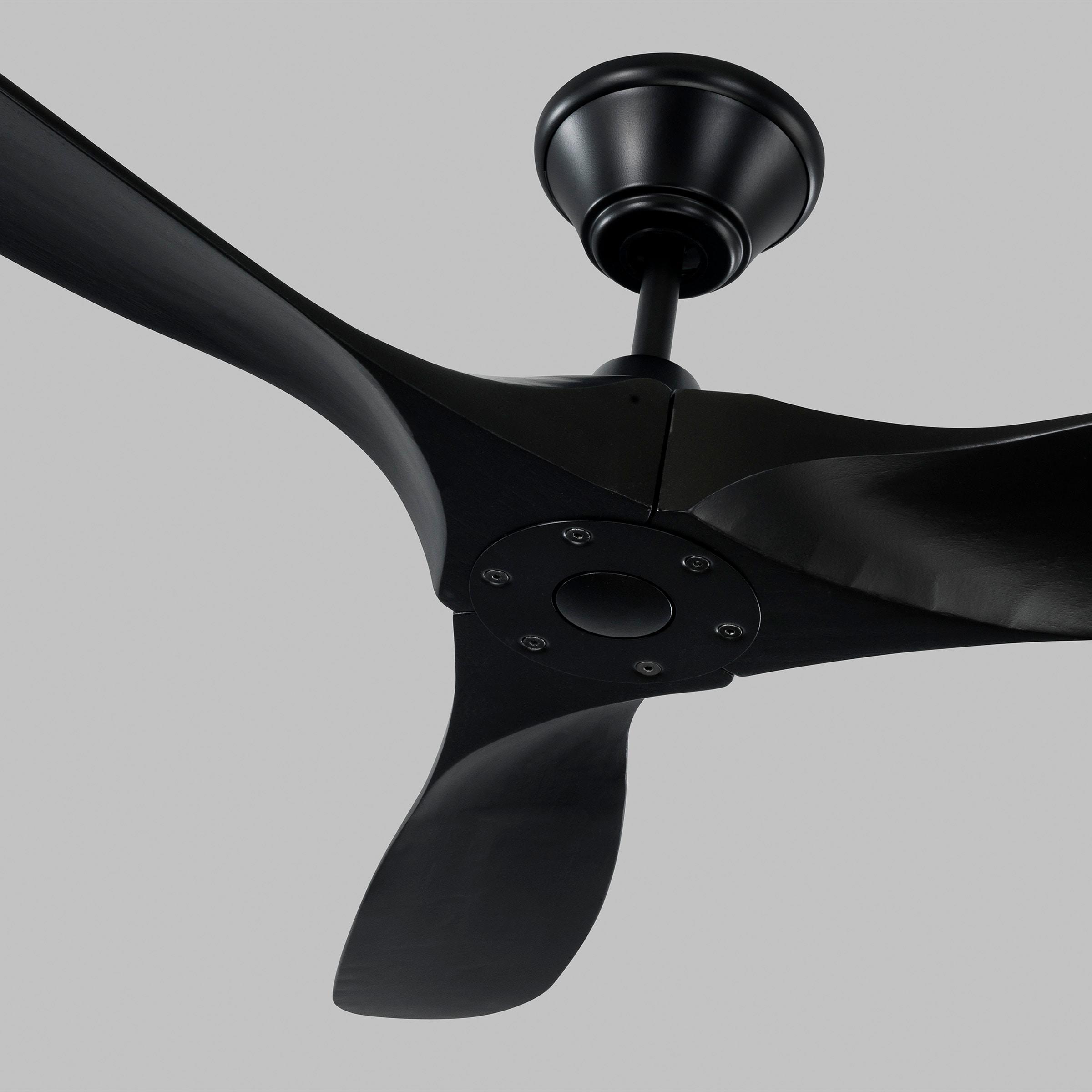 Matte Black 52" Energy Star Outdoor Ceiling Fan with Remote