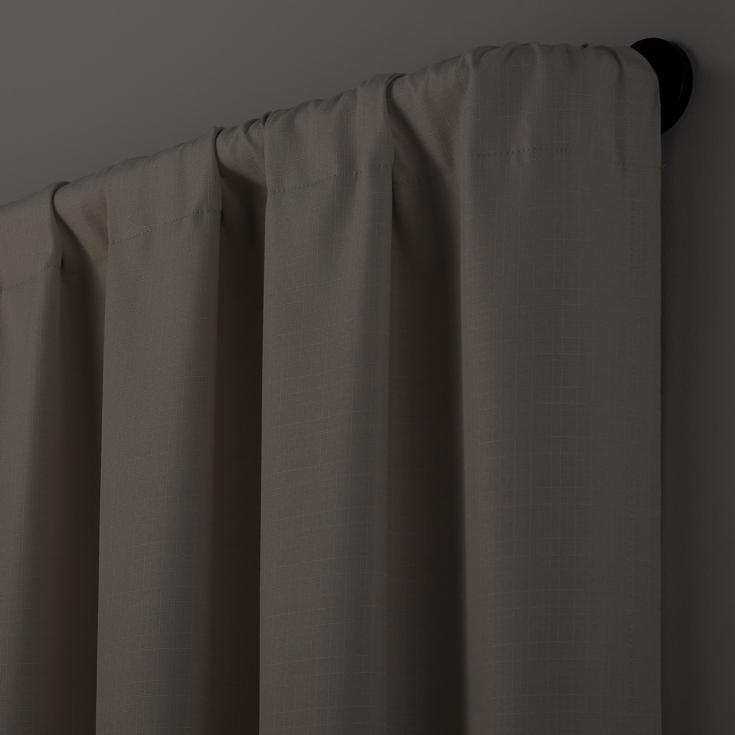 Eclipse Barnes 1" Blackout Wrap Curtain Rod, 28-48", Matte Black